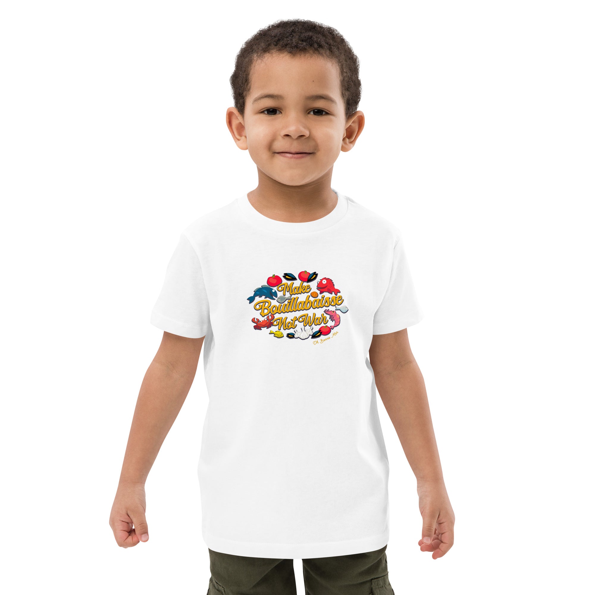 T-shirt en coton bio enfant Make Bouillabaisse Not War