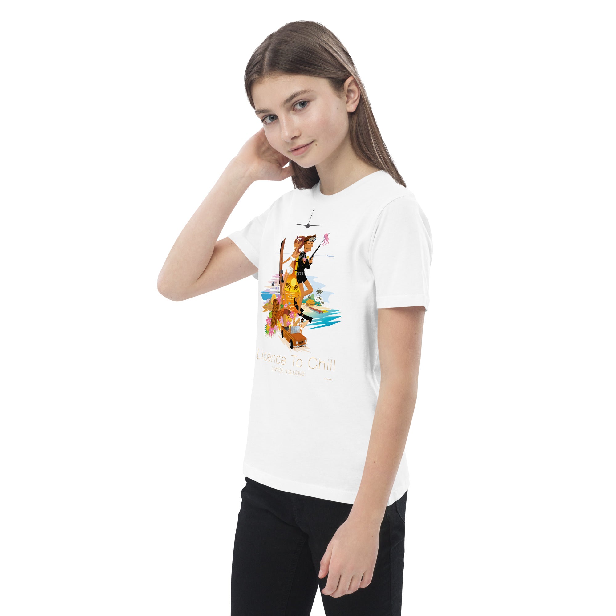 Organic cotton kids t-shirt License to Chill Vamos a la Playa