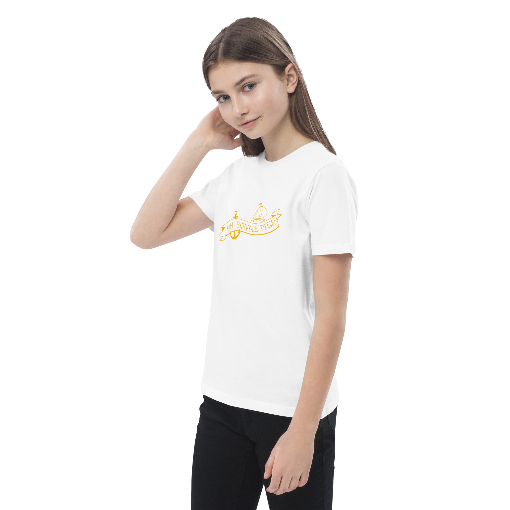 Organic cotton kids t-shirt Oh Bonne Mer Tattoo Gold