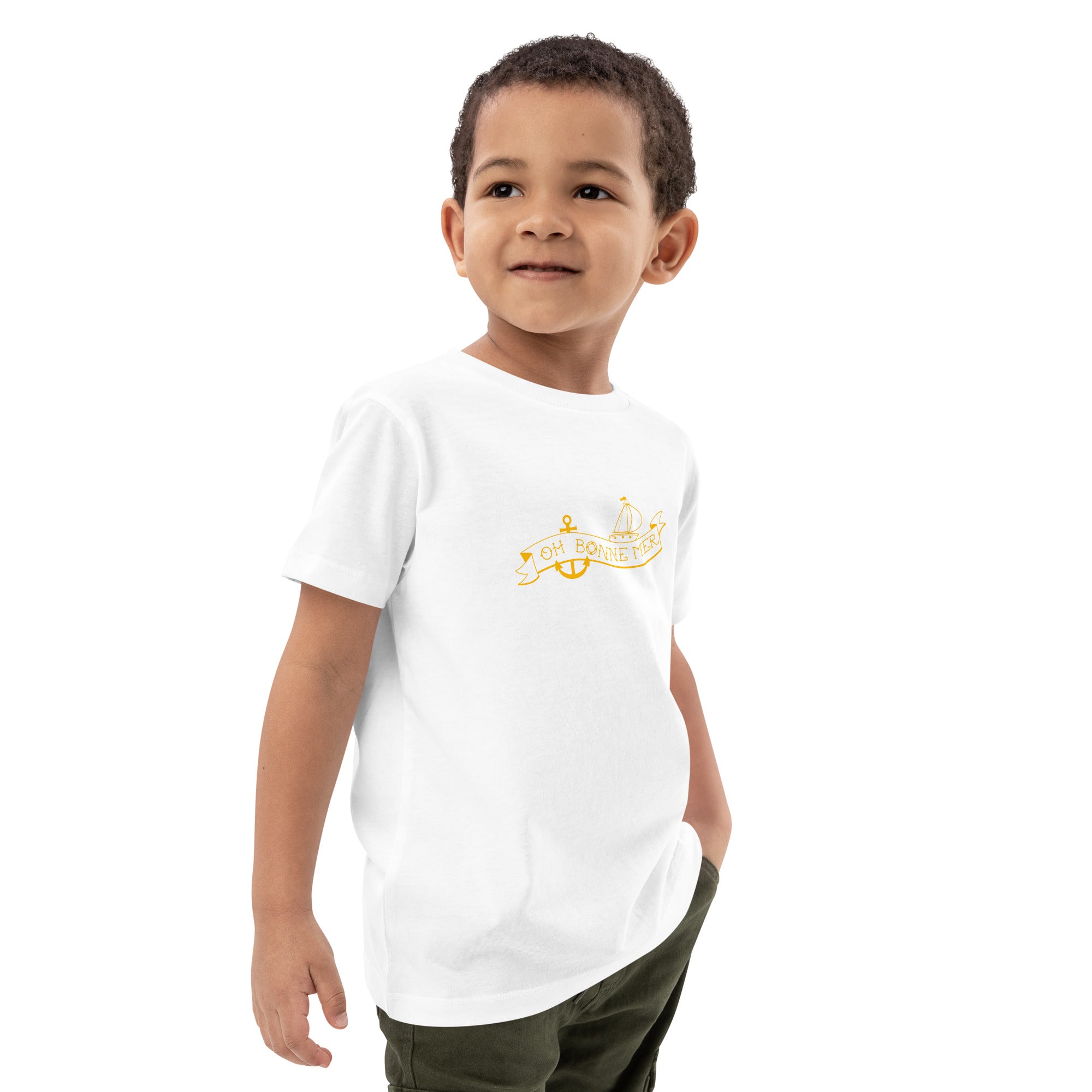 Organic cotton kids t-shirt Oh Bonne Mer Tattoo Gold