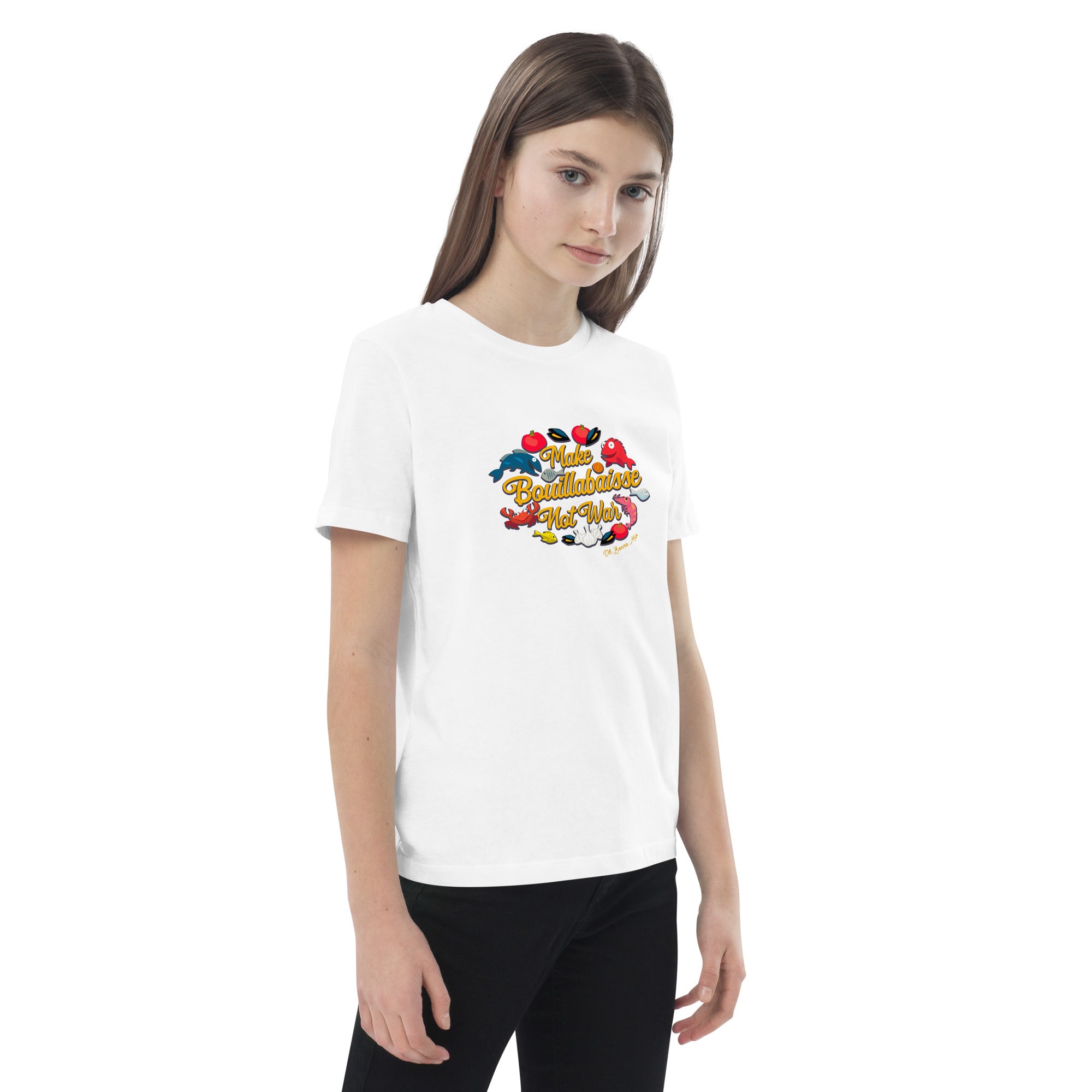 T-shirt en coton bio enfant Make Bouillabaisse Not War