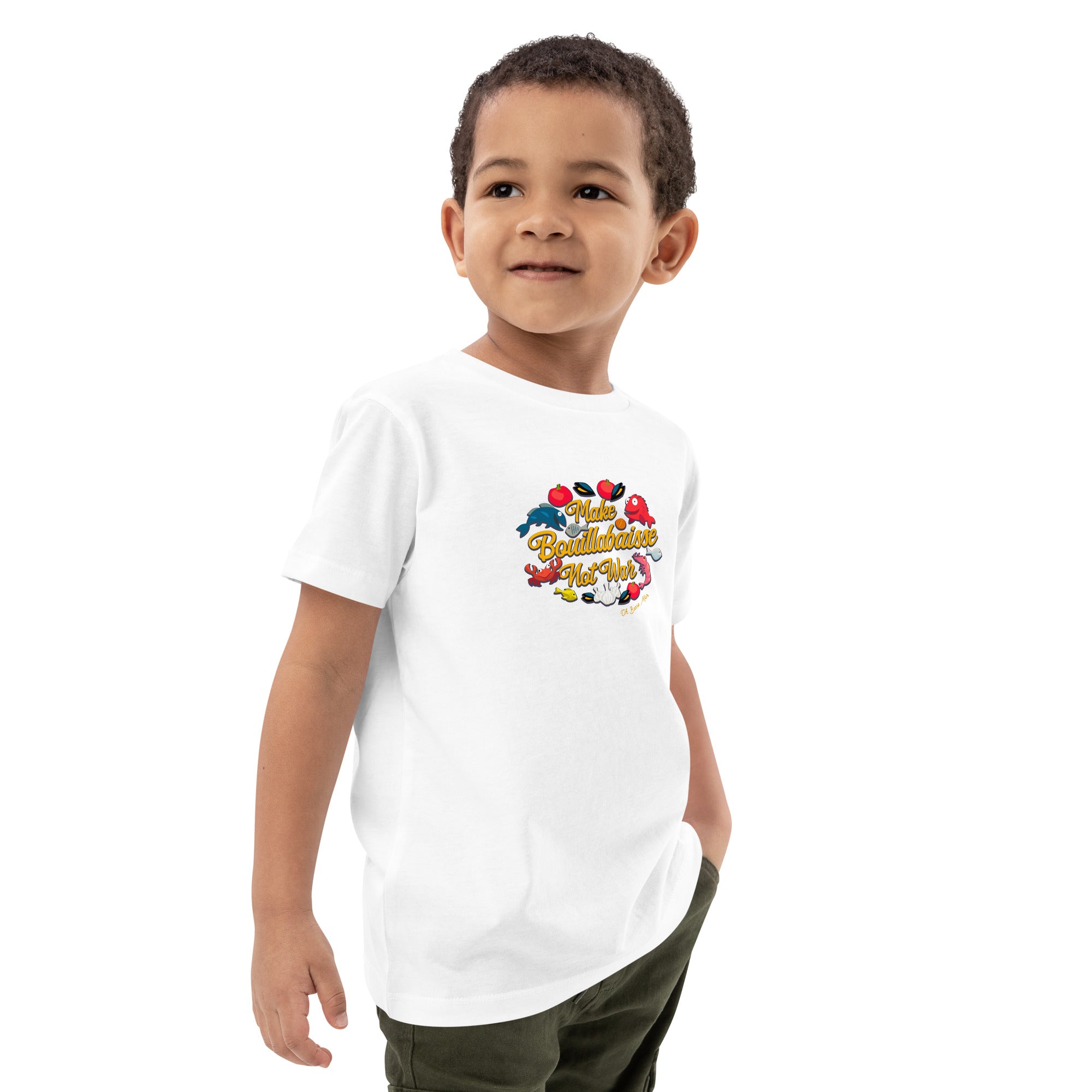 T-shirt en coton bio enfant Make Bouillabaisse Not War