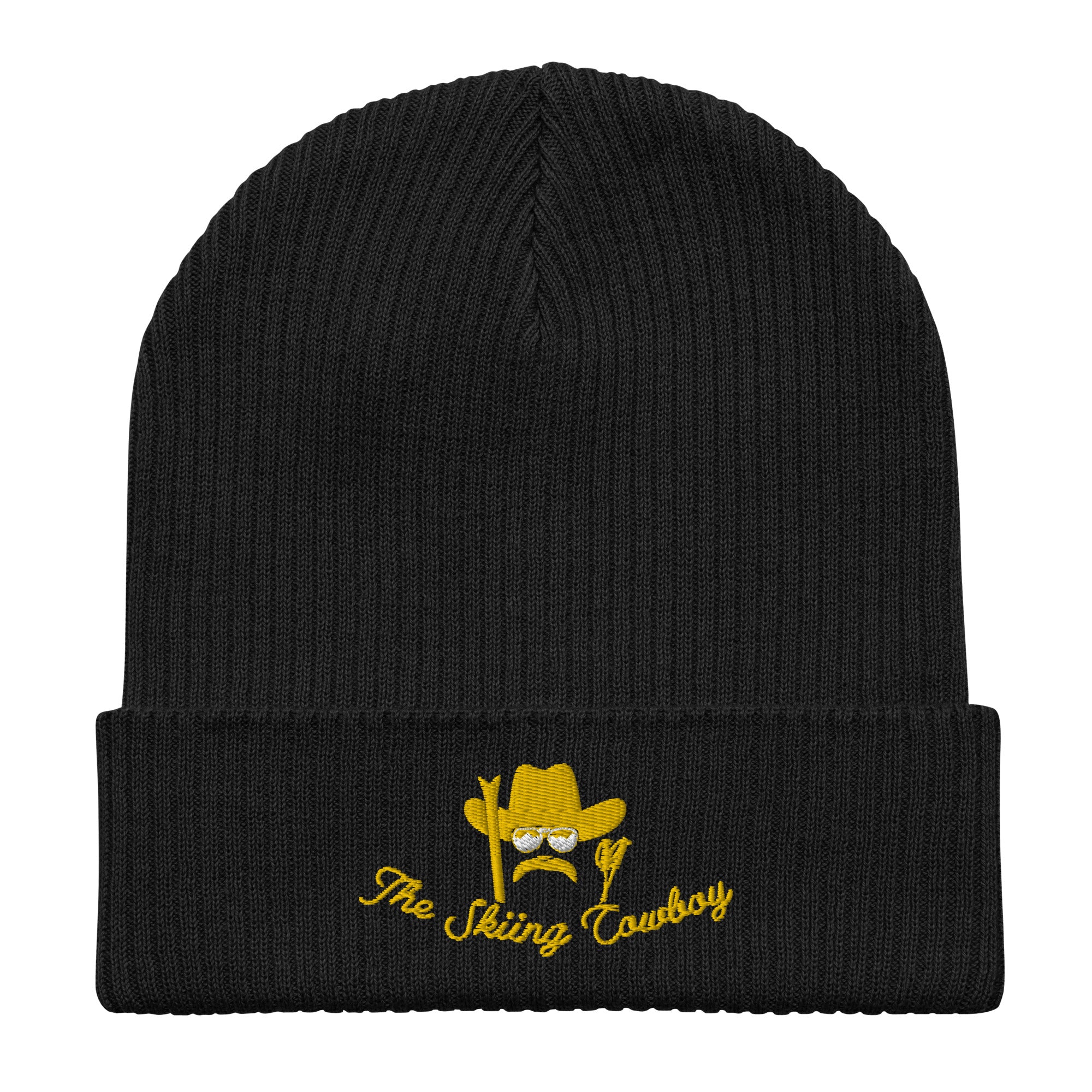 Organic ribbed beanie The Skiing Cowboy Gold