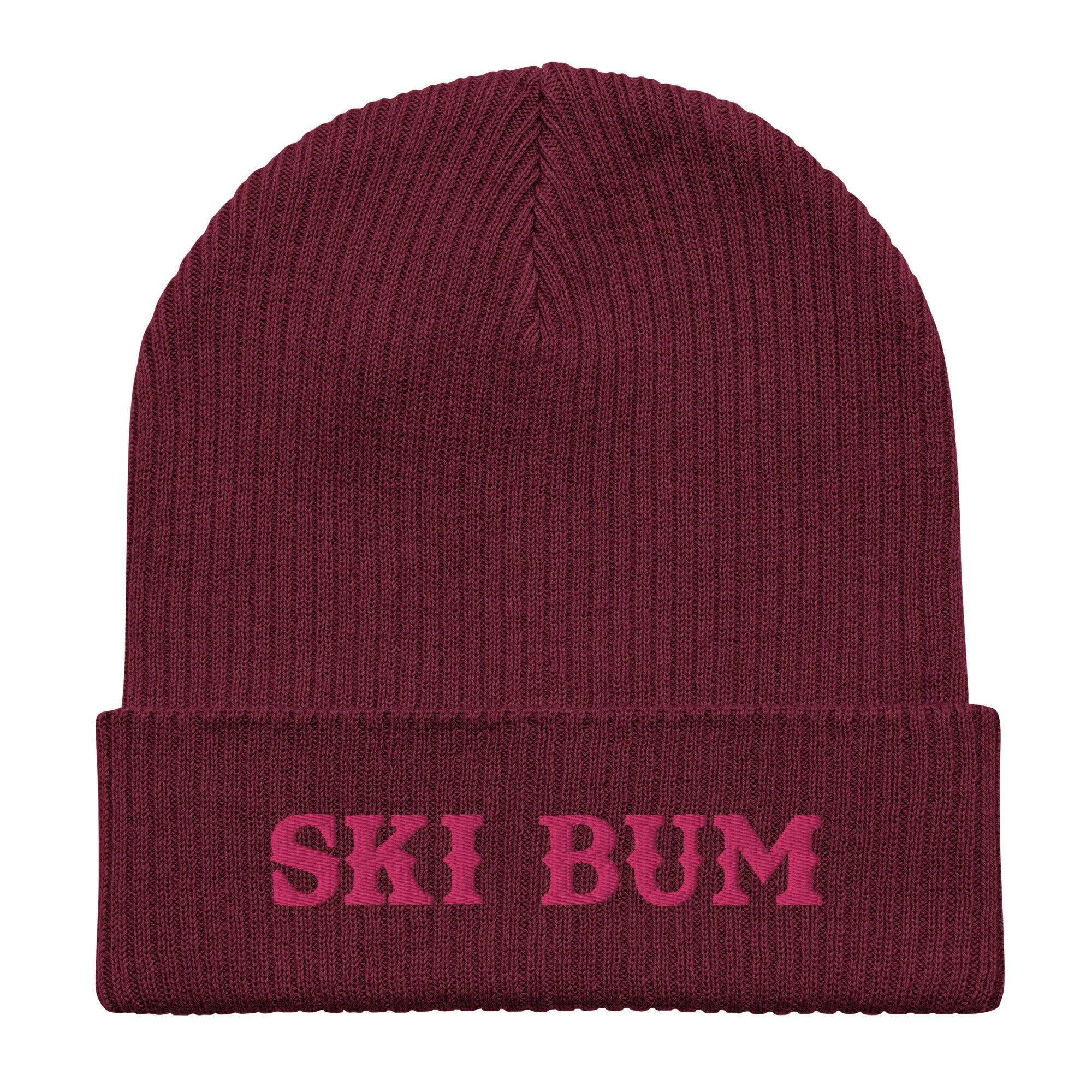 Organic ribbed beanie Ski Bum Flamingo