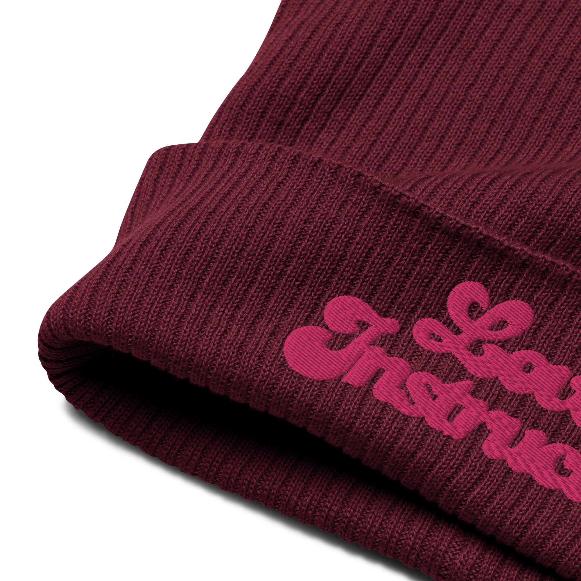 Organic ribbed beanie Love Instructor