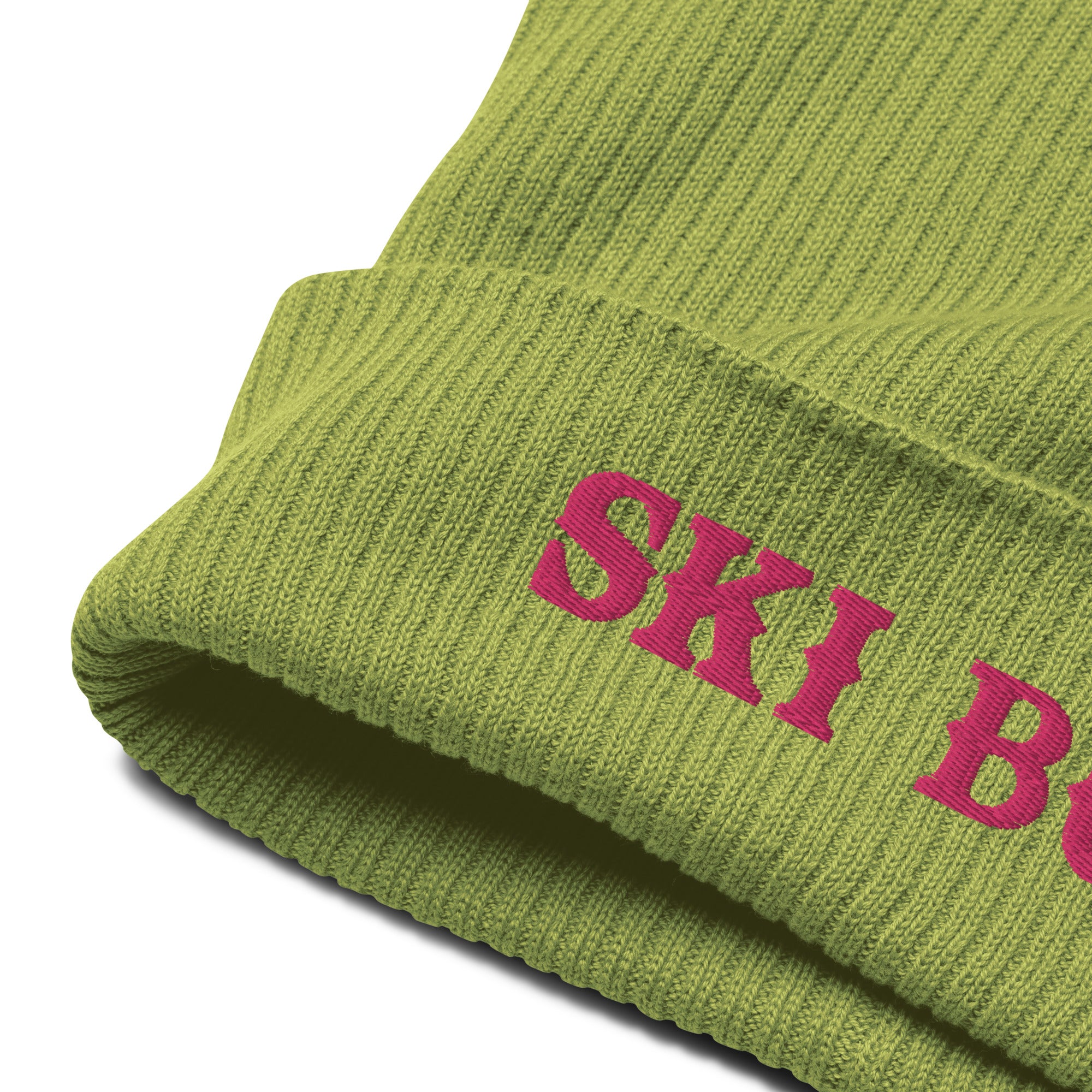 Organic ribbed beanie Ski Bum Flamingo