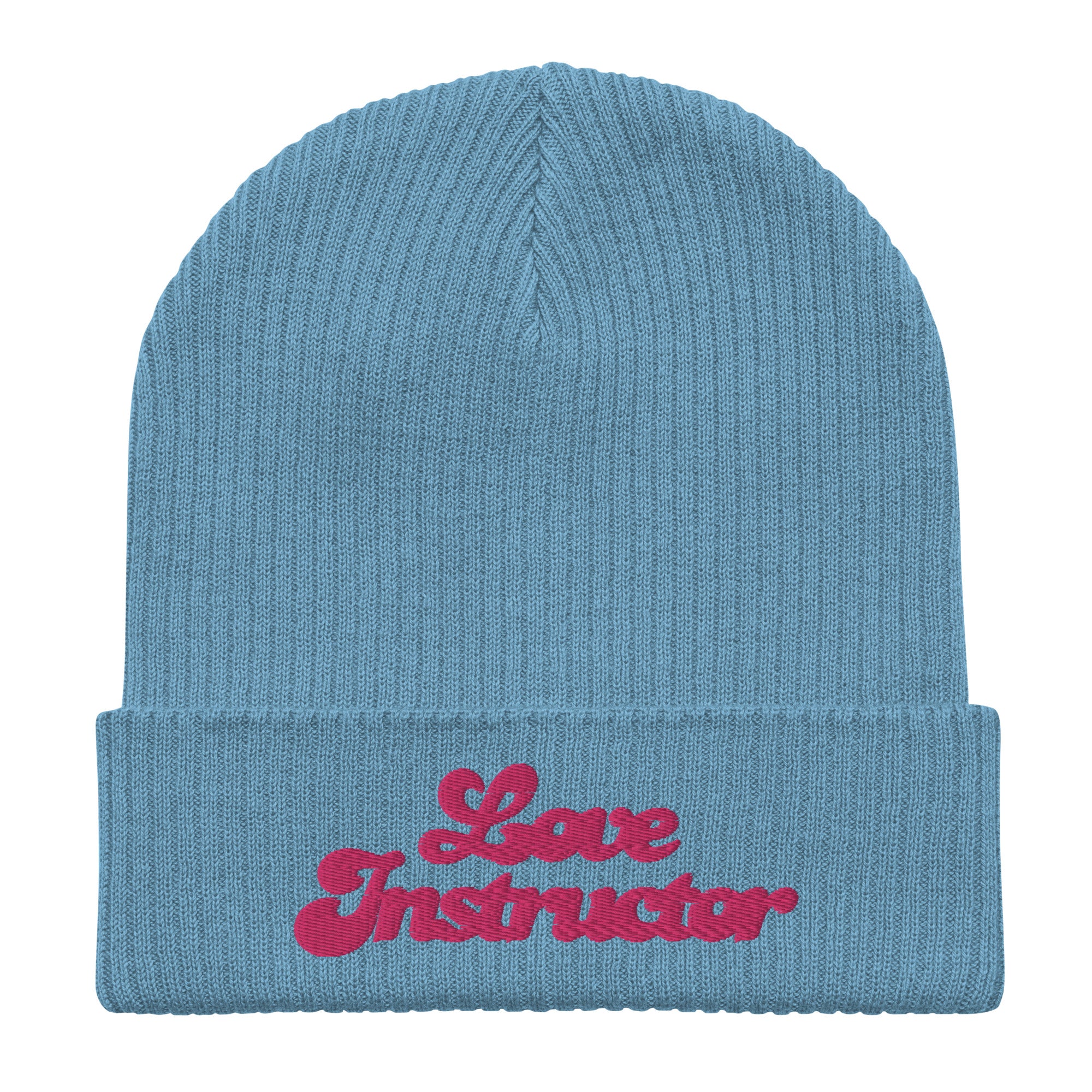 Organic ribbed beanie Love Instructor