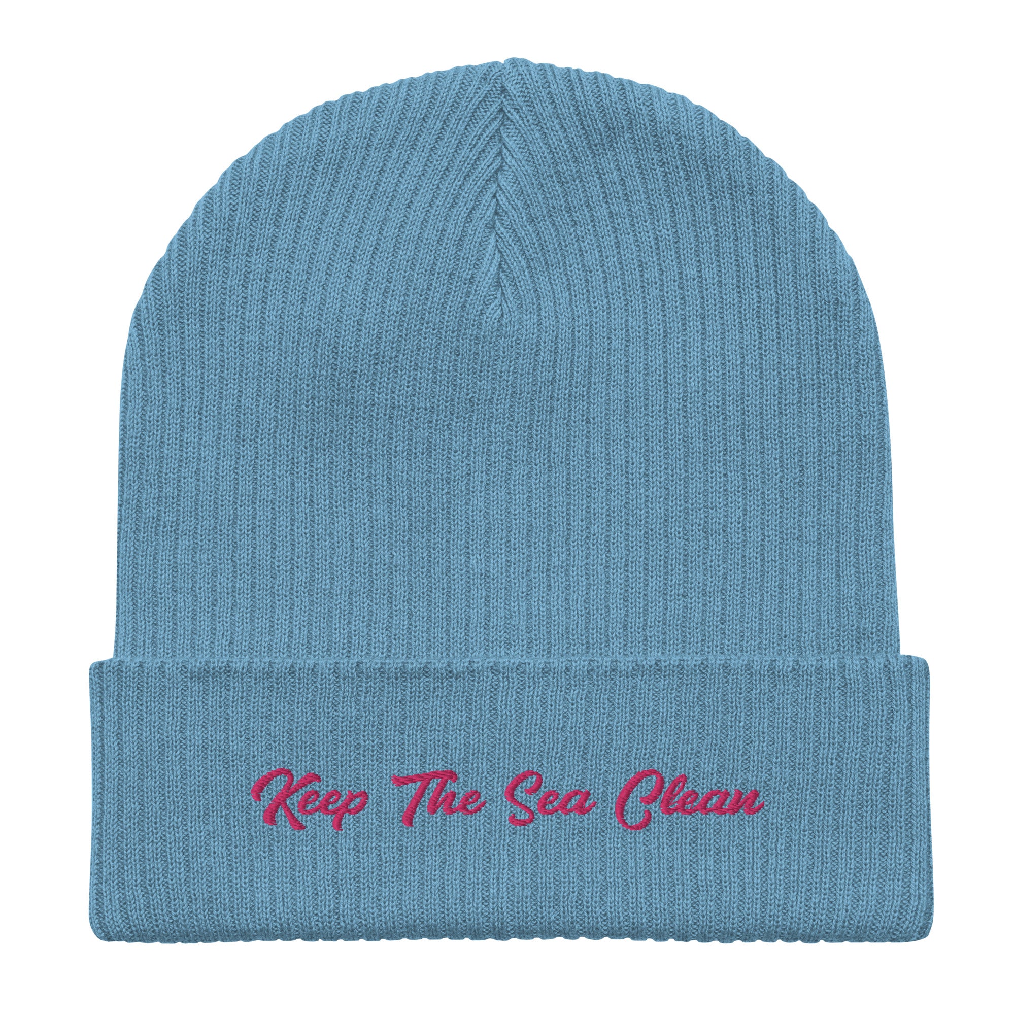 Organic ribbed beanie Keep The Sea Clean Flamingo