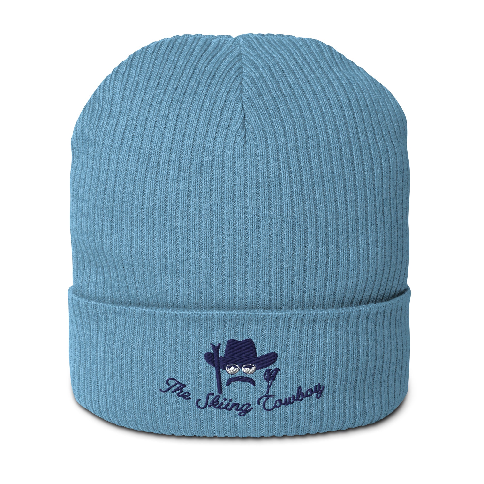 Organic ribbed beanie The Skiing Cowboy Navy