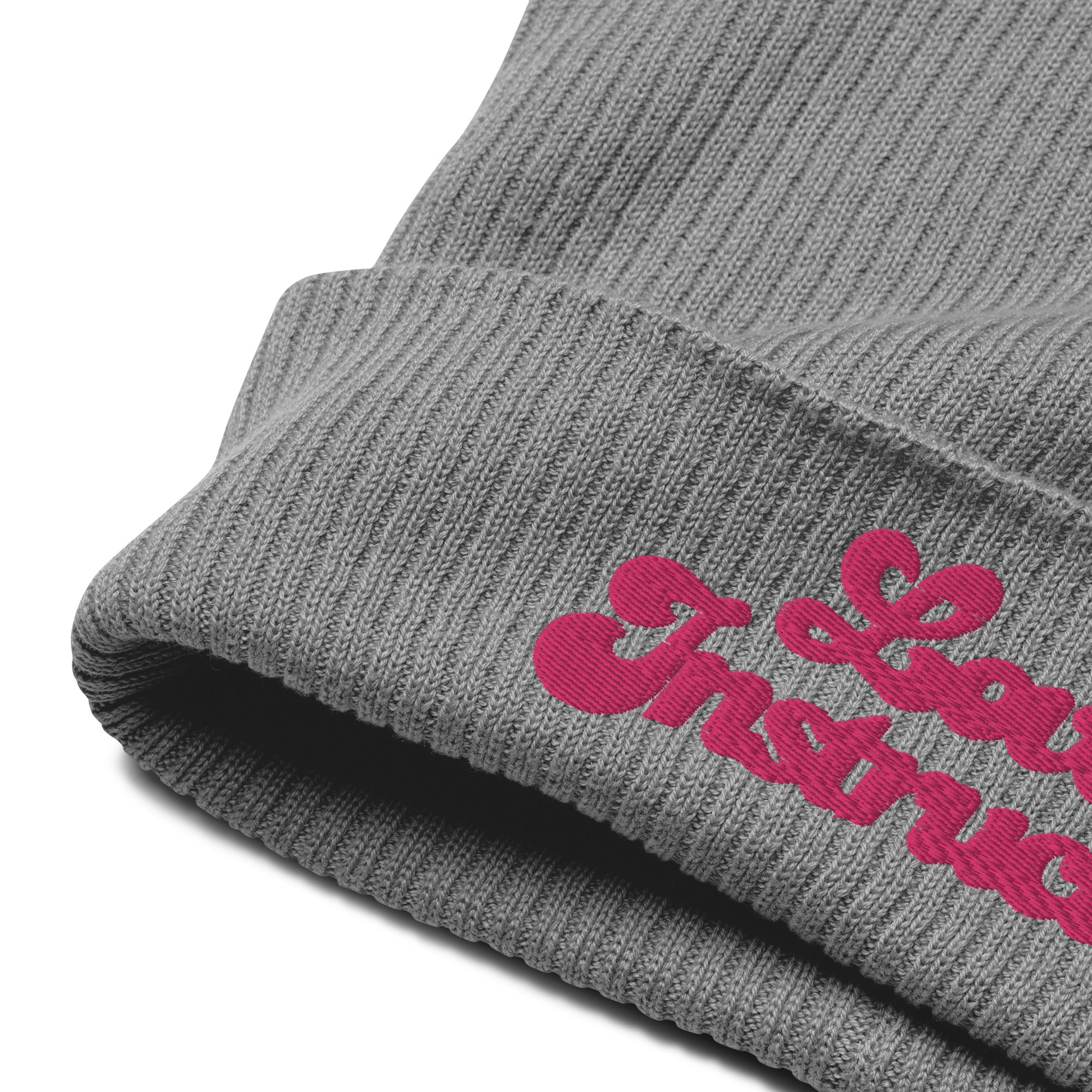 Organic ribbed beanie Love Instructor