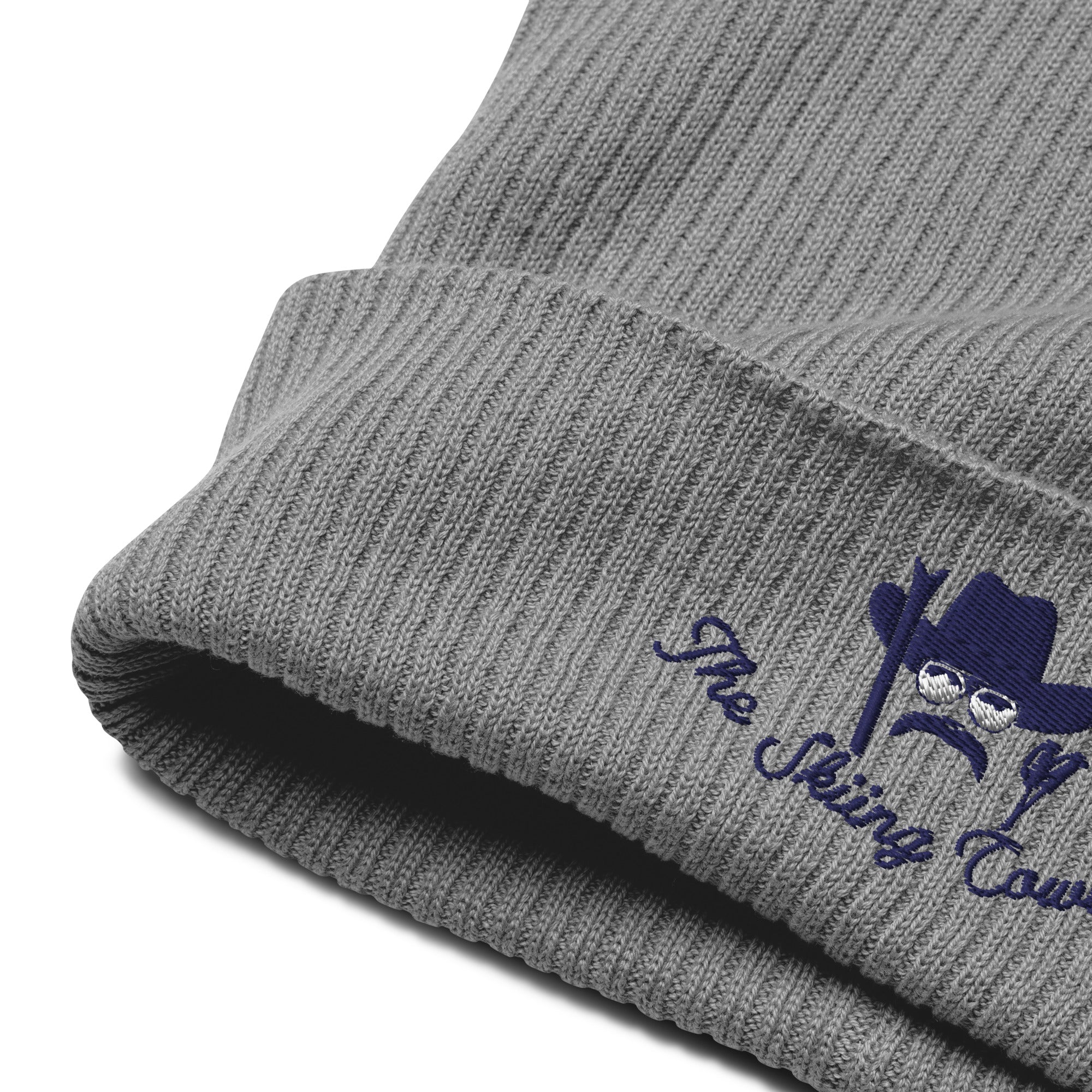 Organic ribbed beanie The Skiing Cowboy Navy