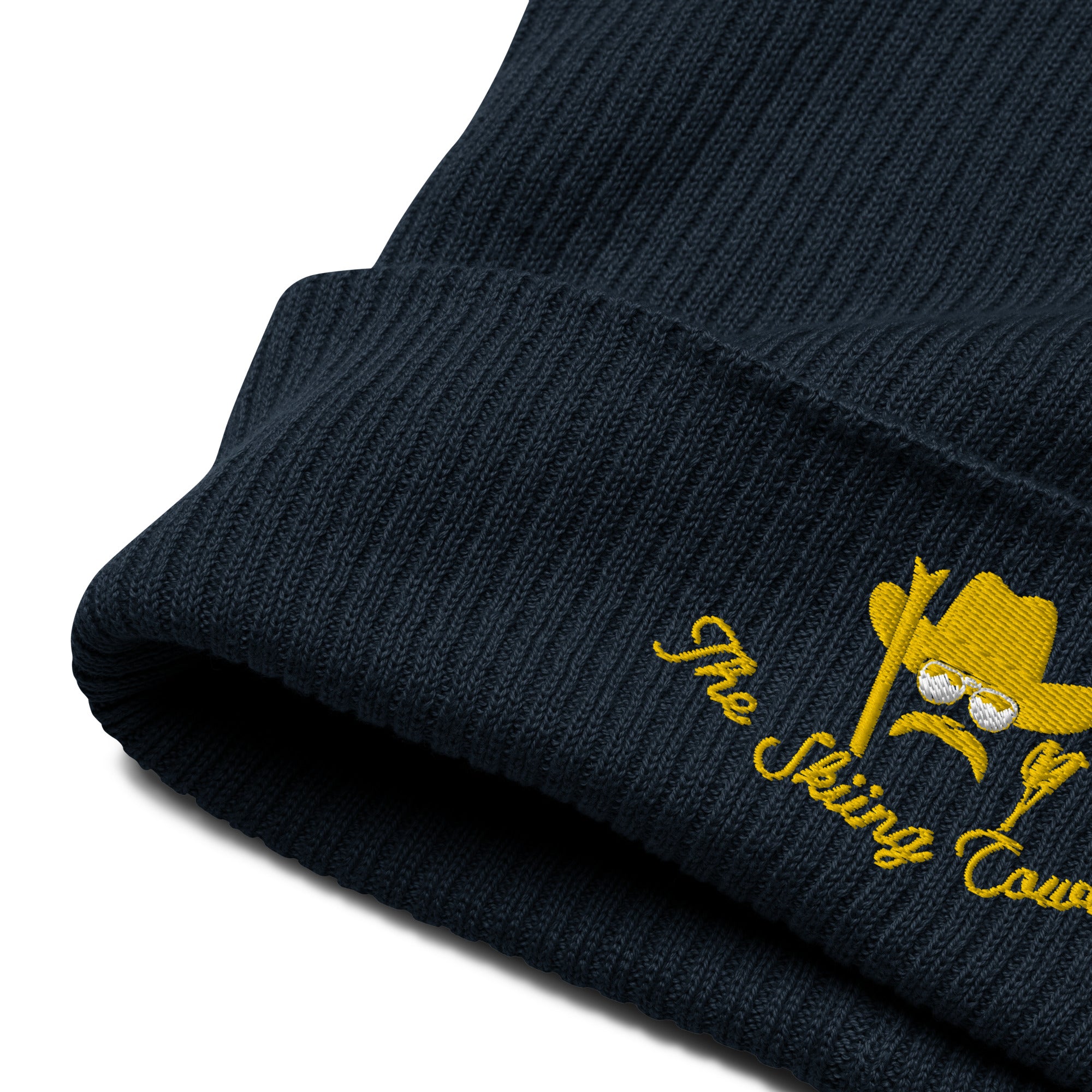 Organic ribbed beanie The Skiing Cowboy Gold