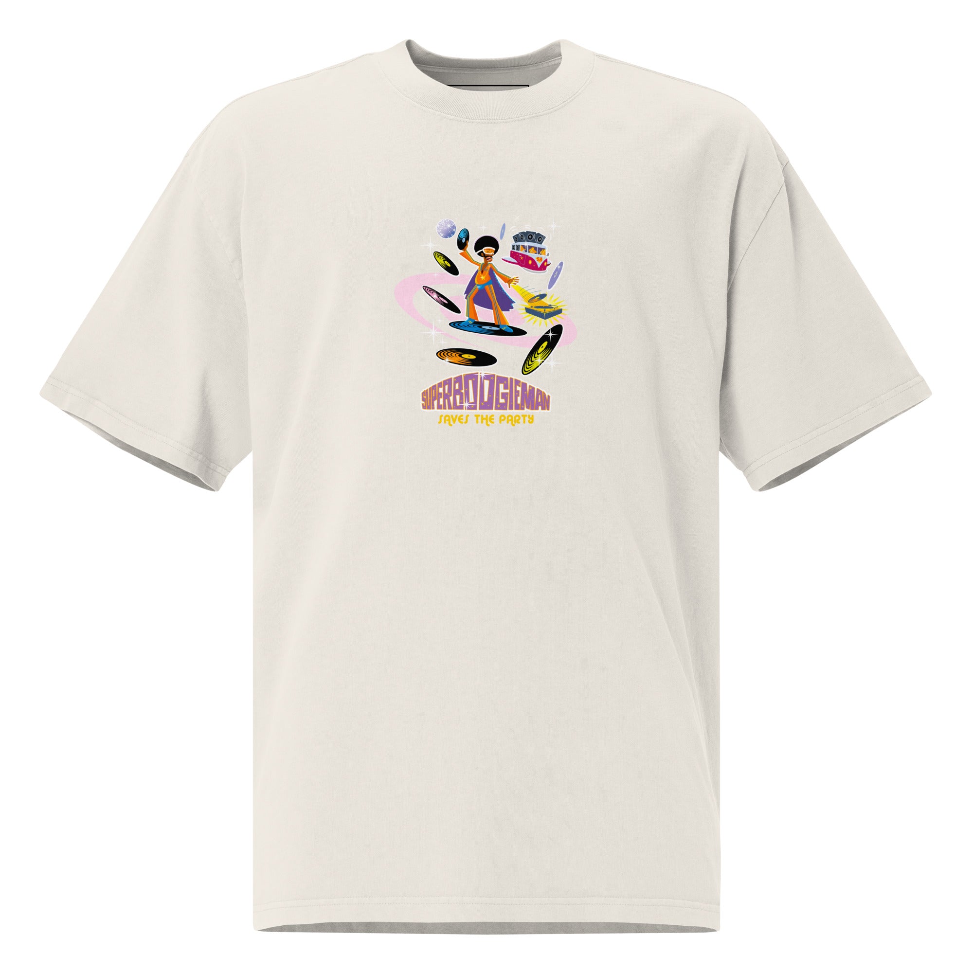 T-shirt oversize épais en cotton Superboogieman (face & dos)