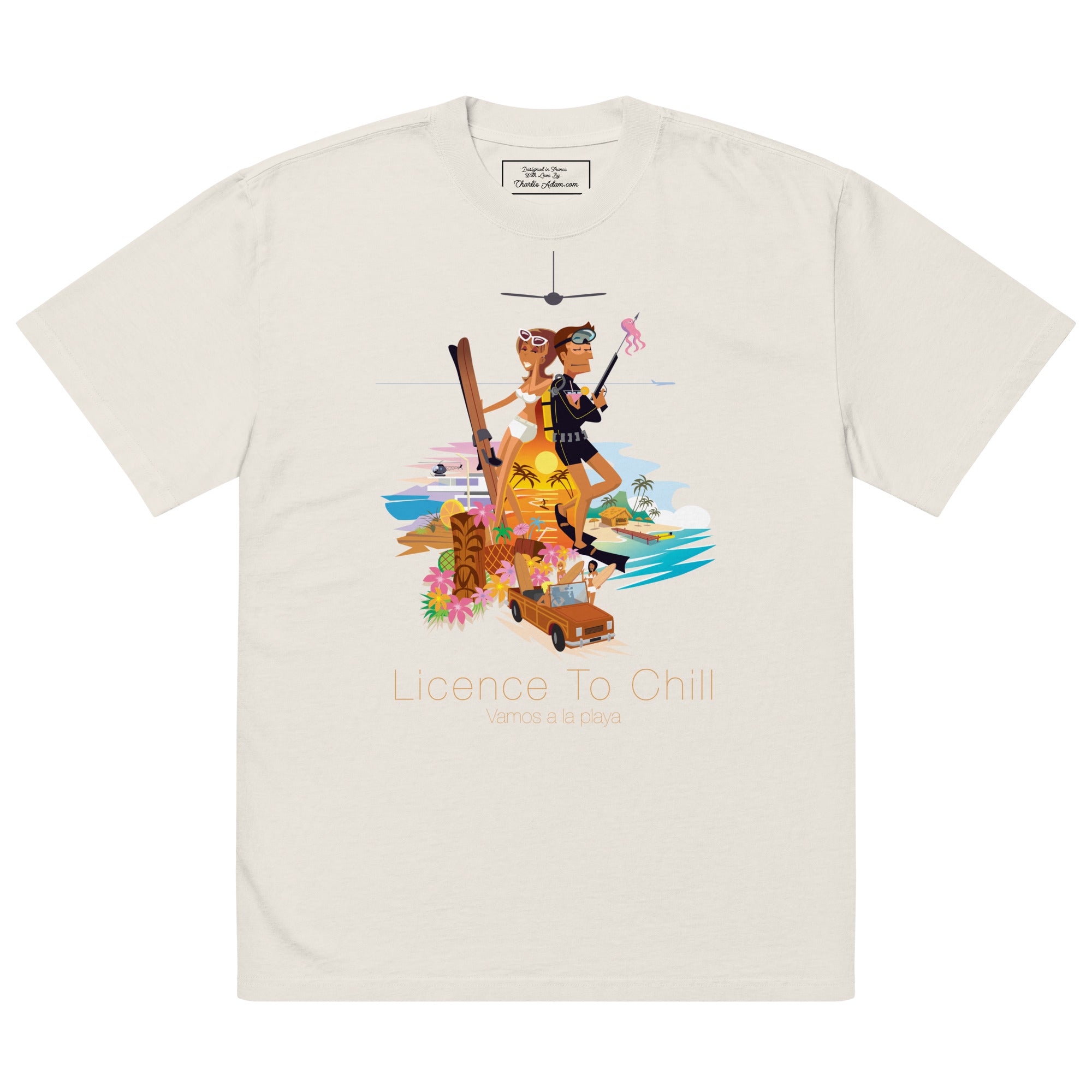 Oversized heavy blend cotton t-shirt License To Chill Vamos a la Playa