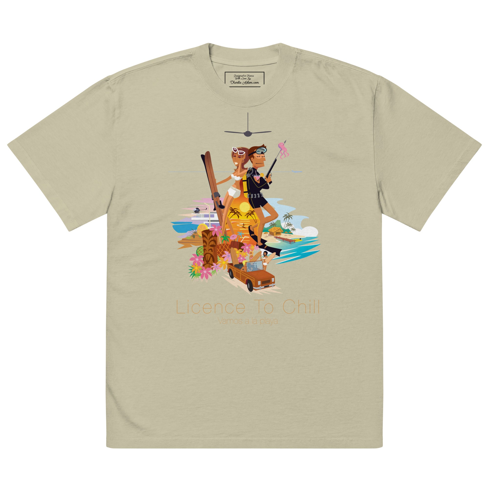 T-shirt oversize épais en coton License to Chill Vamos a la Playa