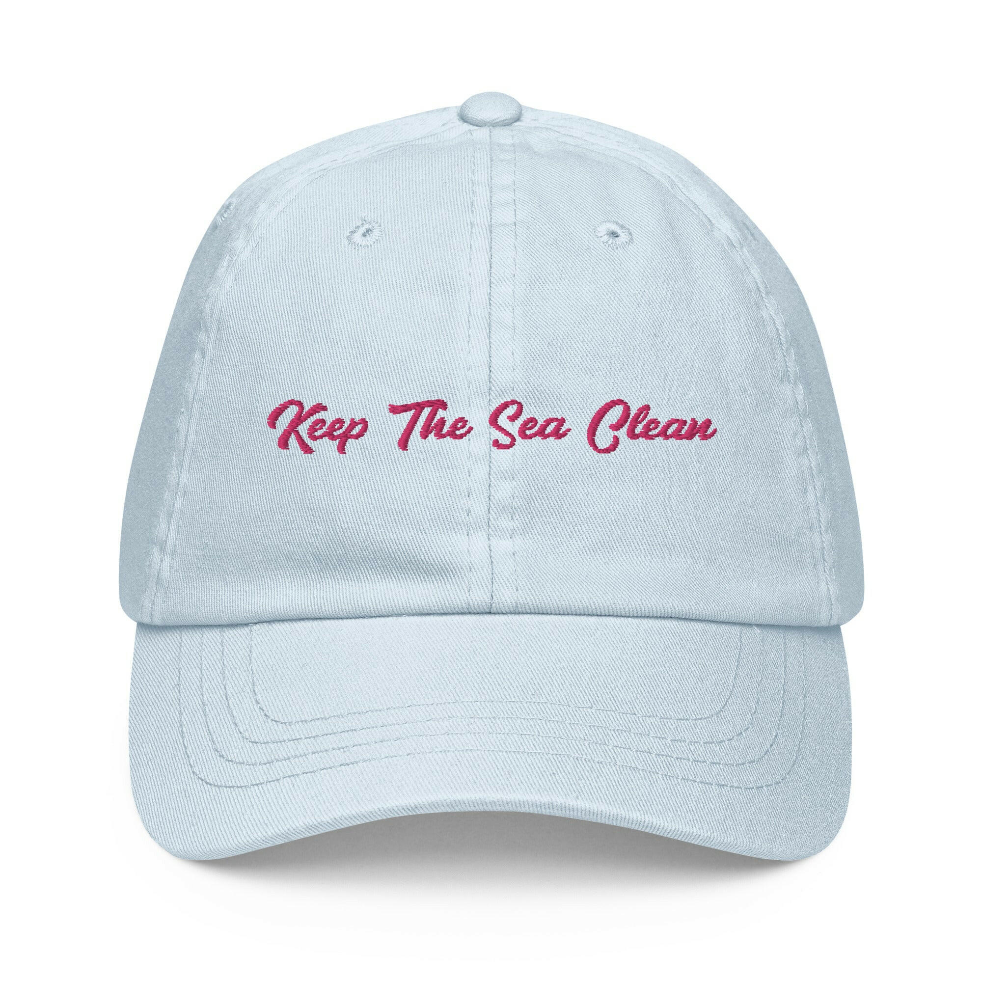 Pastel Baseball Cap Keep The Sea Clean Flamingo