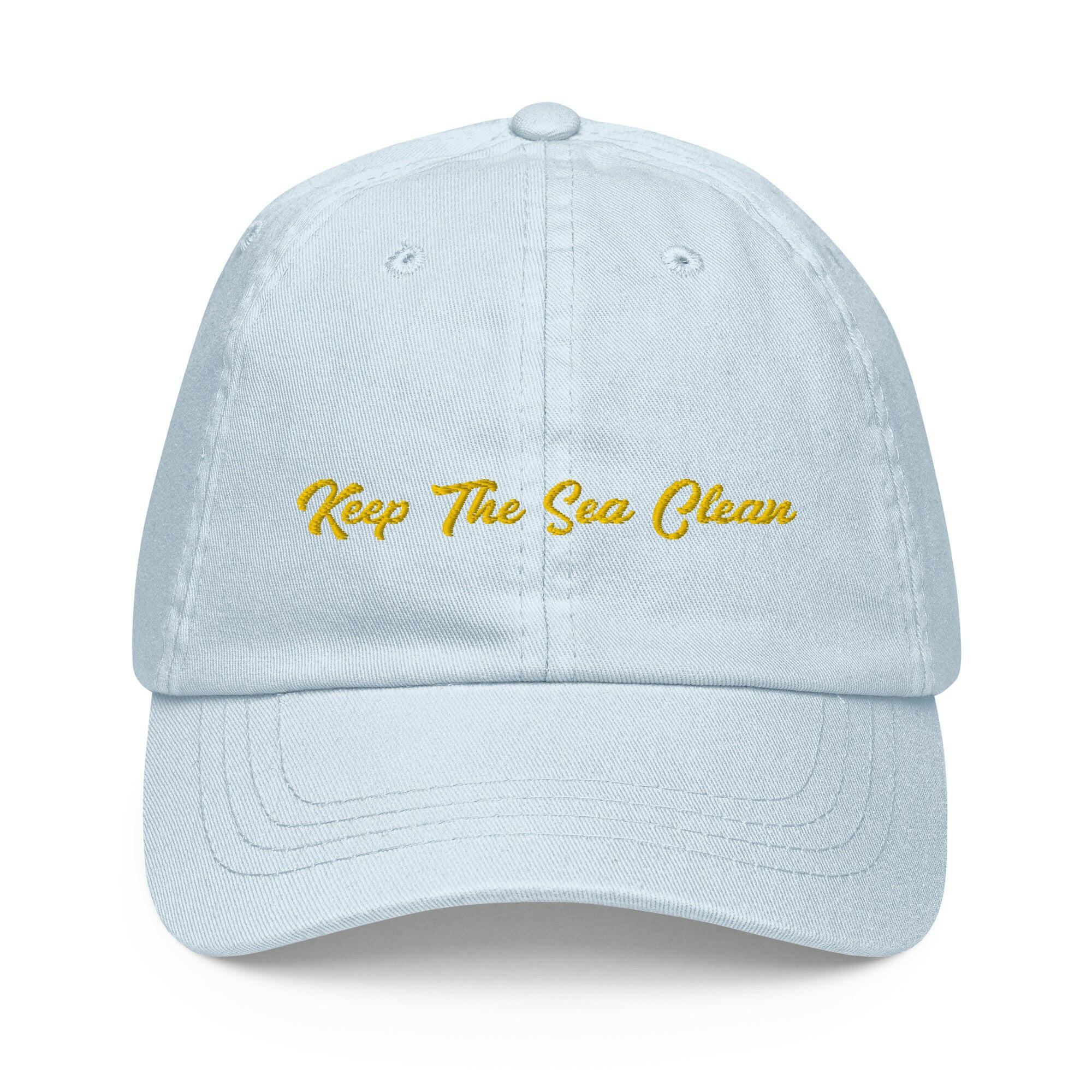 Casquette de baseball pastel Keep The Sea Clean Gold