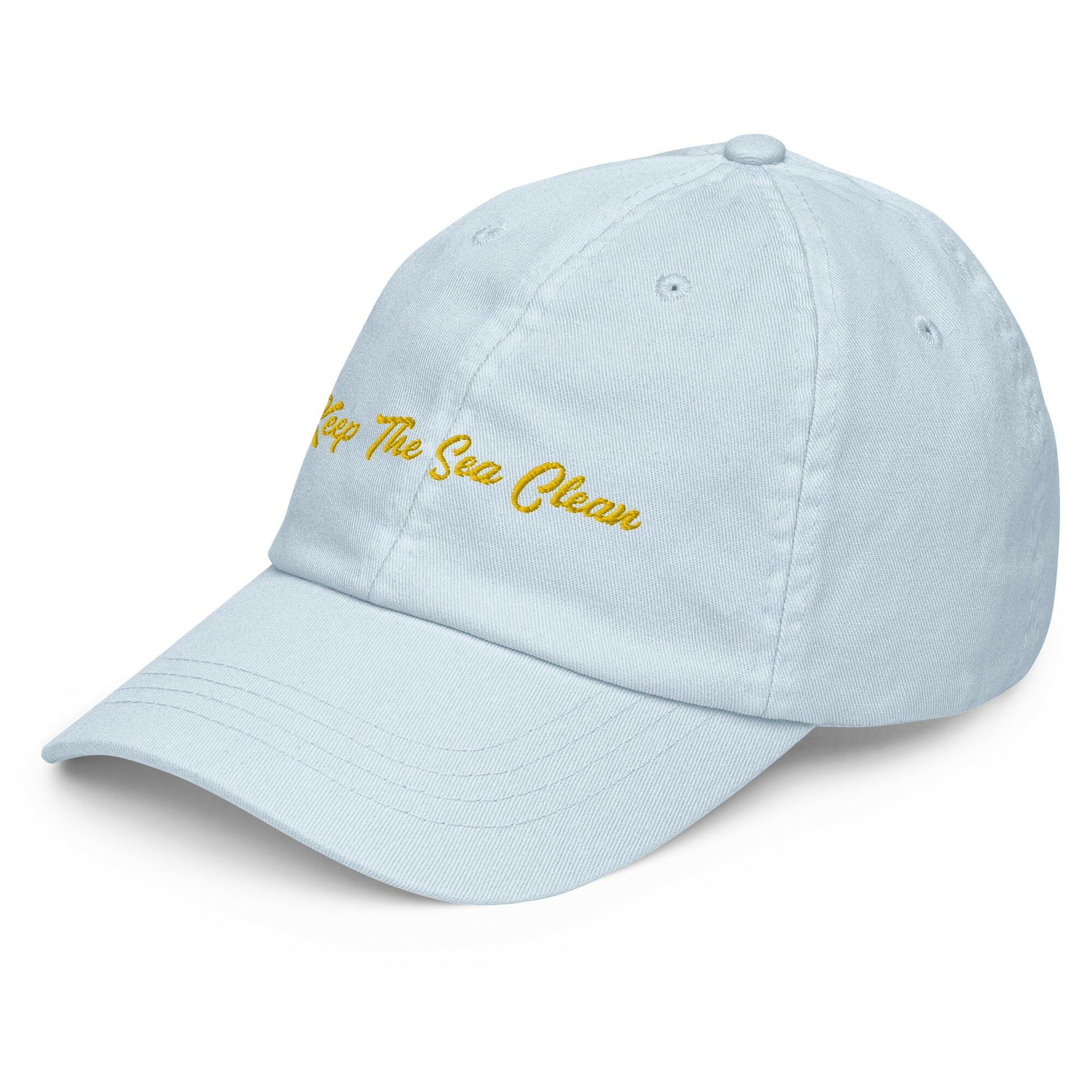 Casquette de baseball pastel Keep The Sea Clean Gold