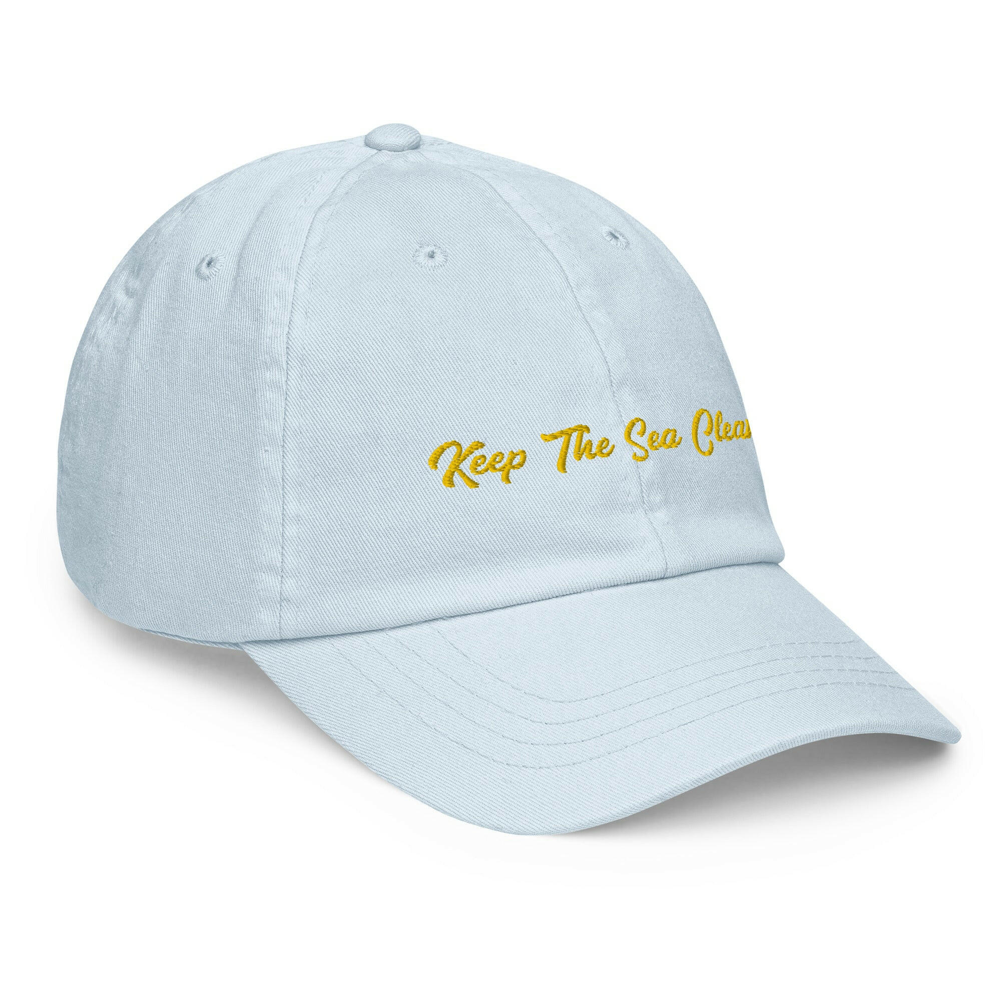 Casquette de baseball pastel Keep The Sea Clean Gold