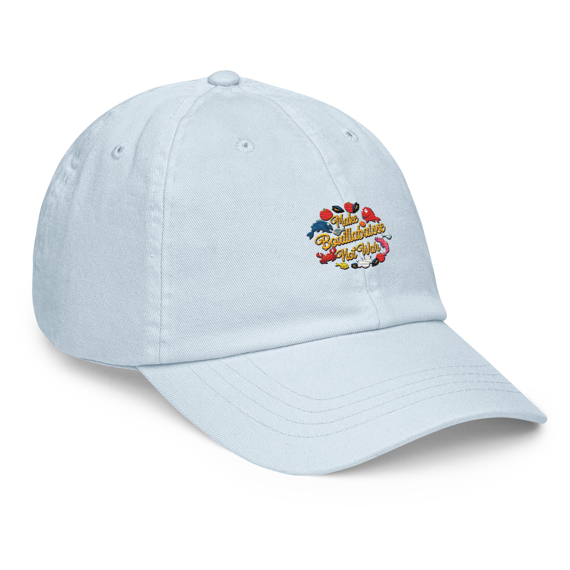 Casquette de baseball pastel Make Bouillabaisse Not War