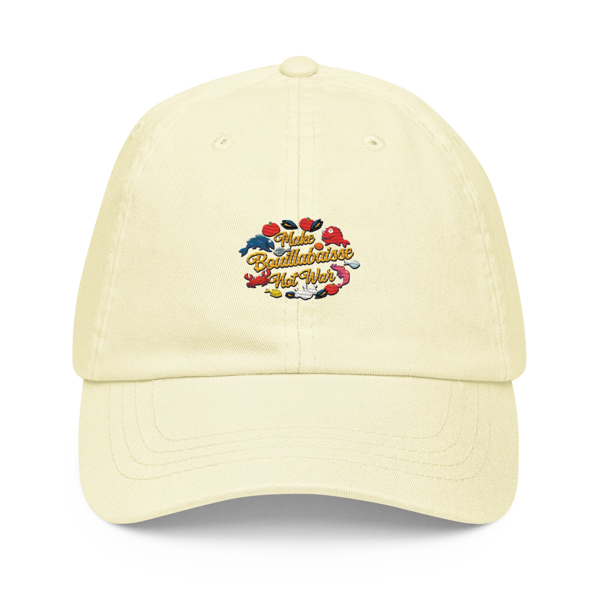 Casquette de baseball pastel Make Bouillabaisse Not War