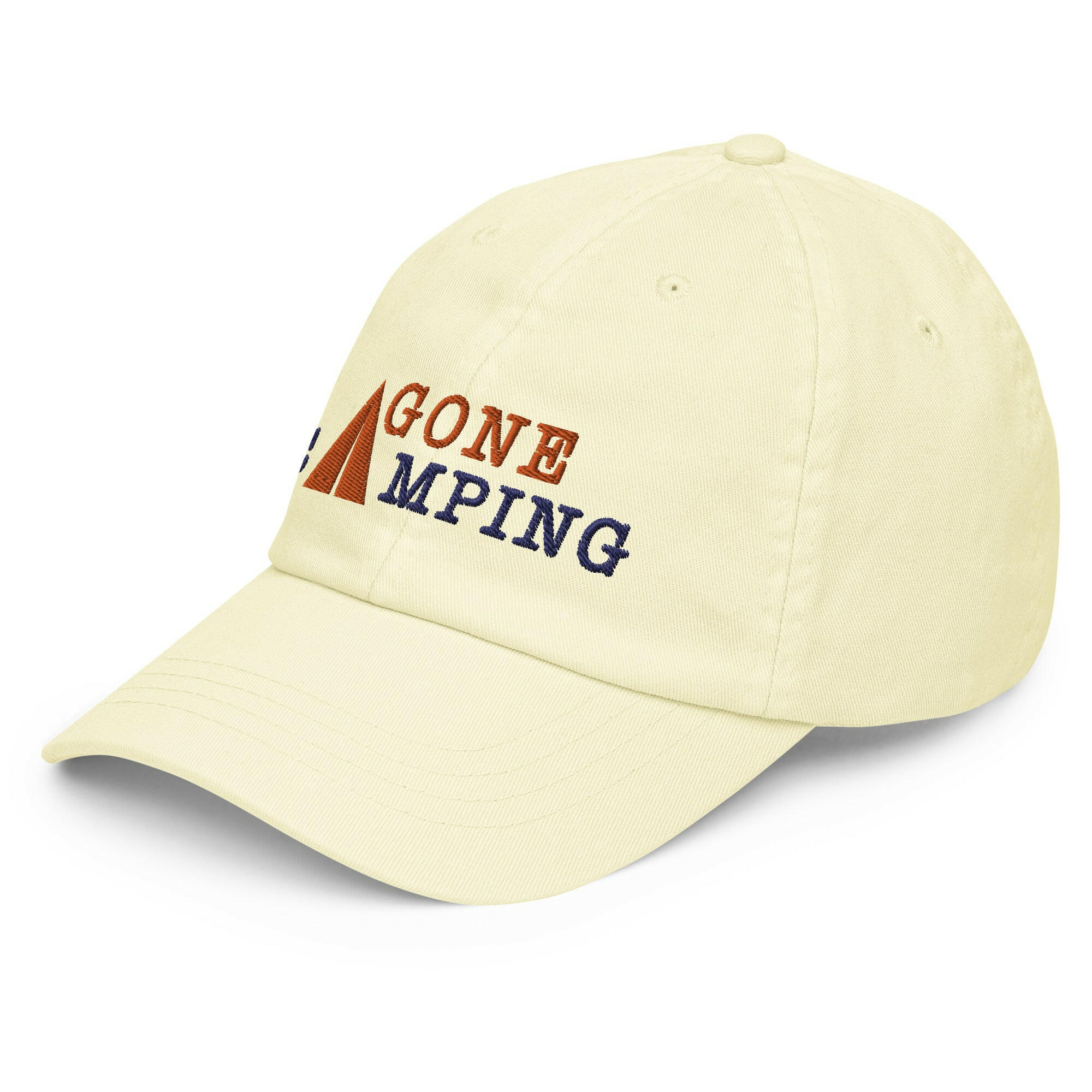 Pastel Baseball Cap Gone Camping Gold/Navy