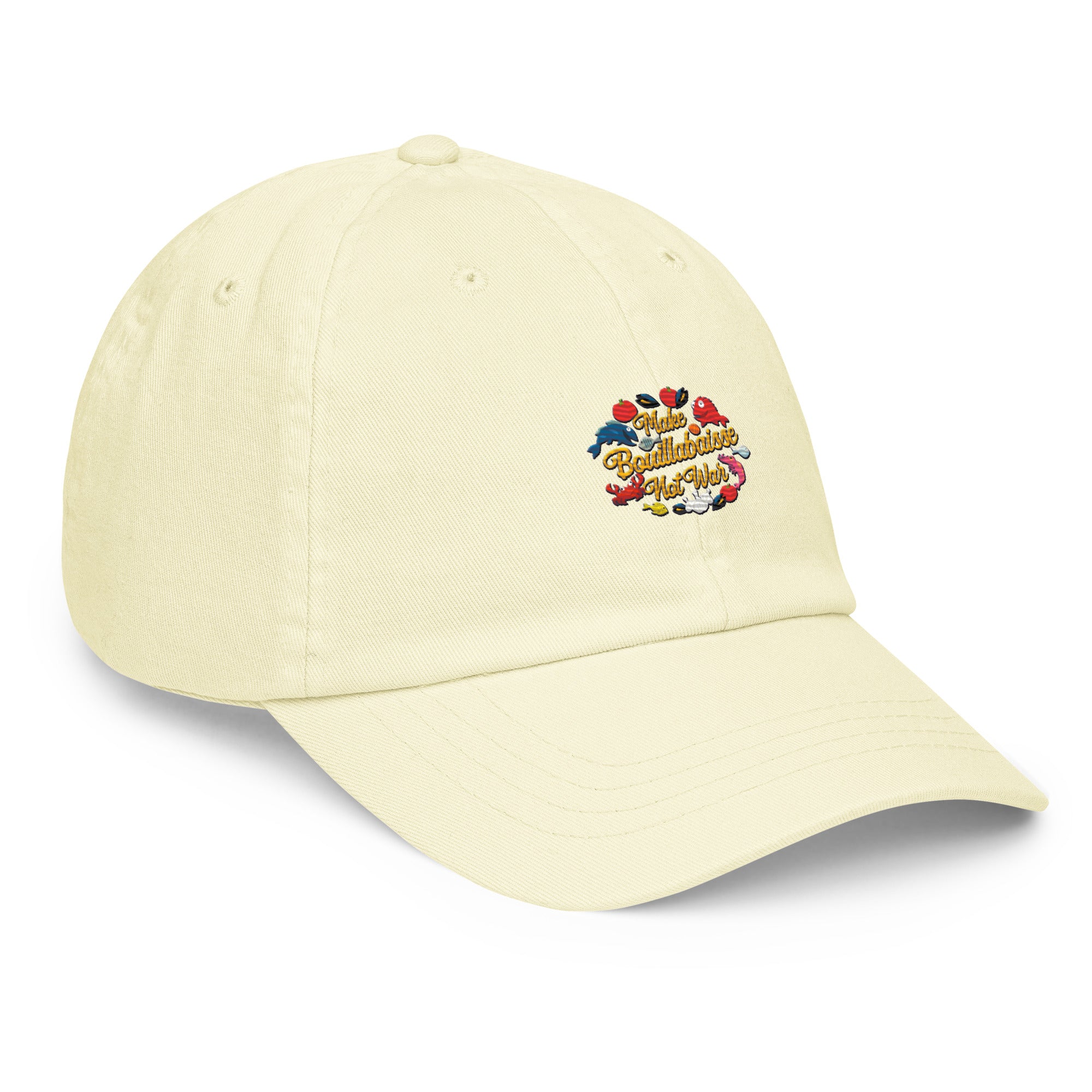 Casquette de baseball pastel Make Bouillabaisse Not War