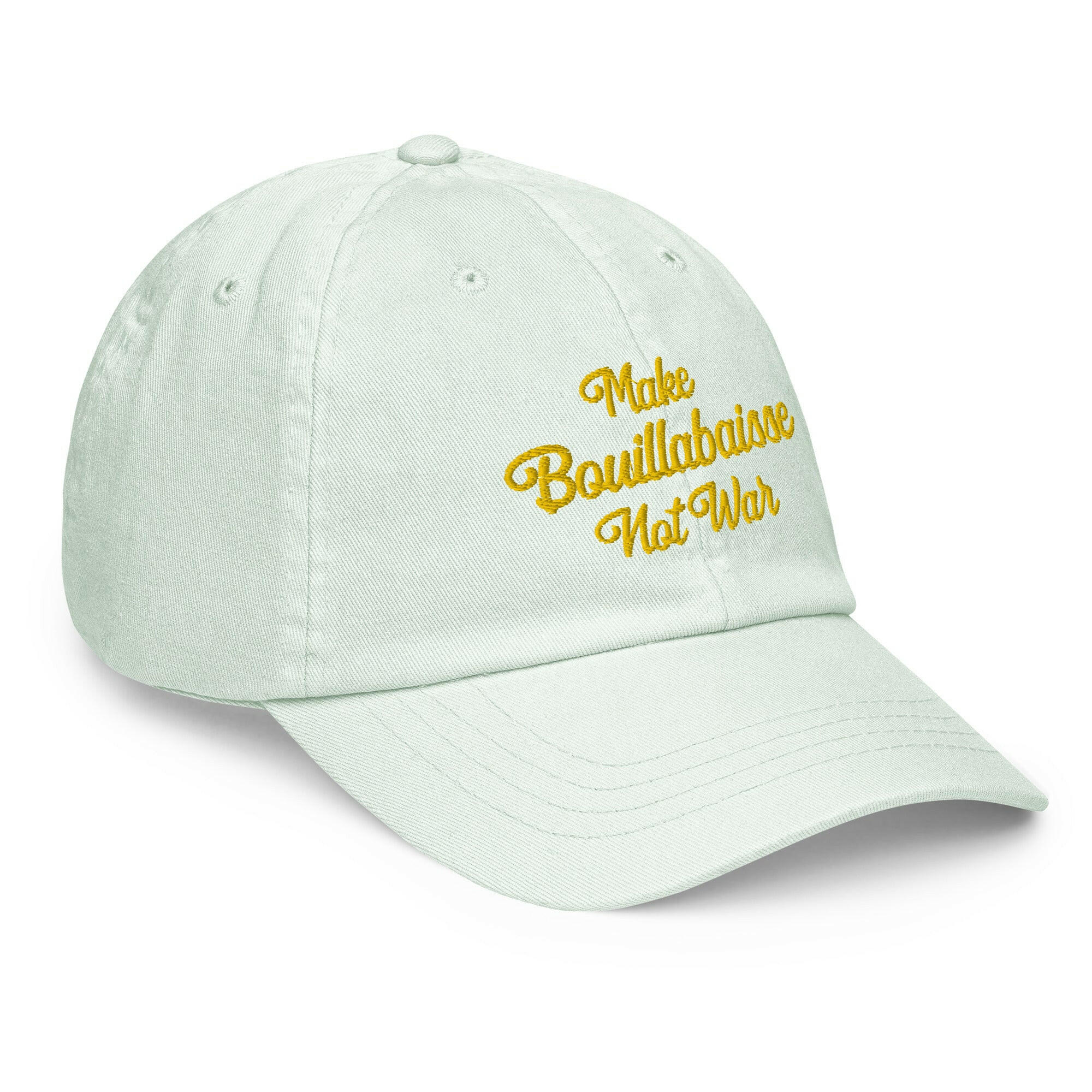 Casquette de baseball pastel Make Bouillabaisse Not War