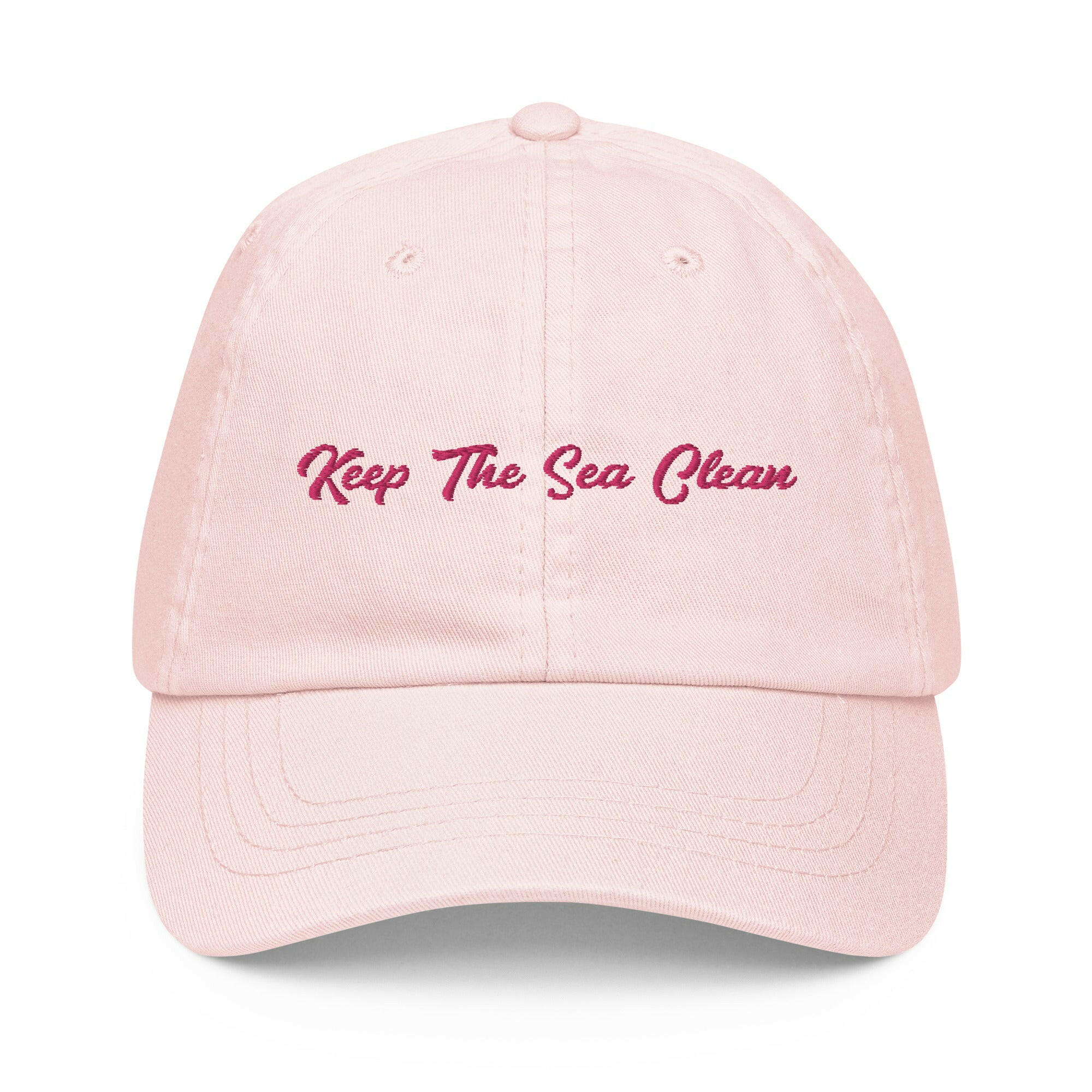 Pastel Baseball Cap Keep The Sea Clean Flamingo