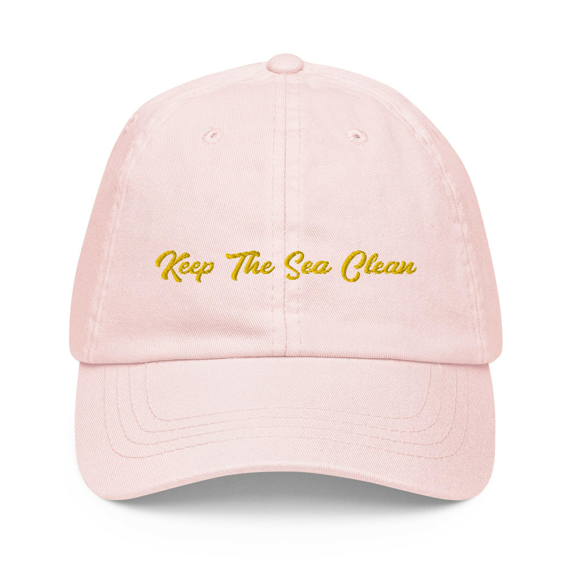 Casquette de baseball pastel Keep The Sea Clean Gold