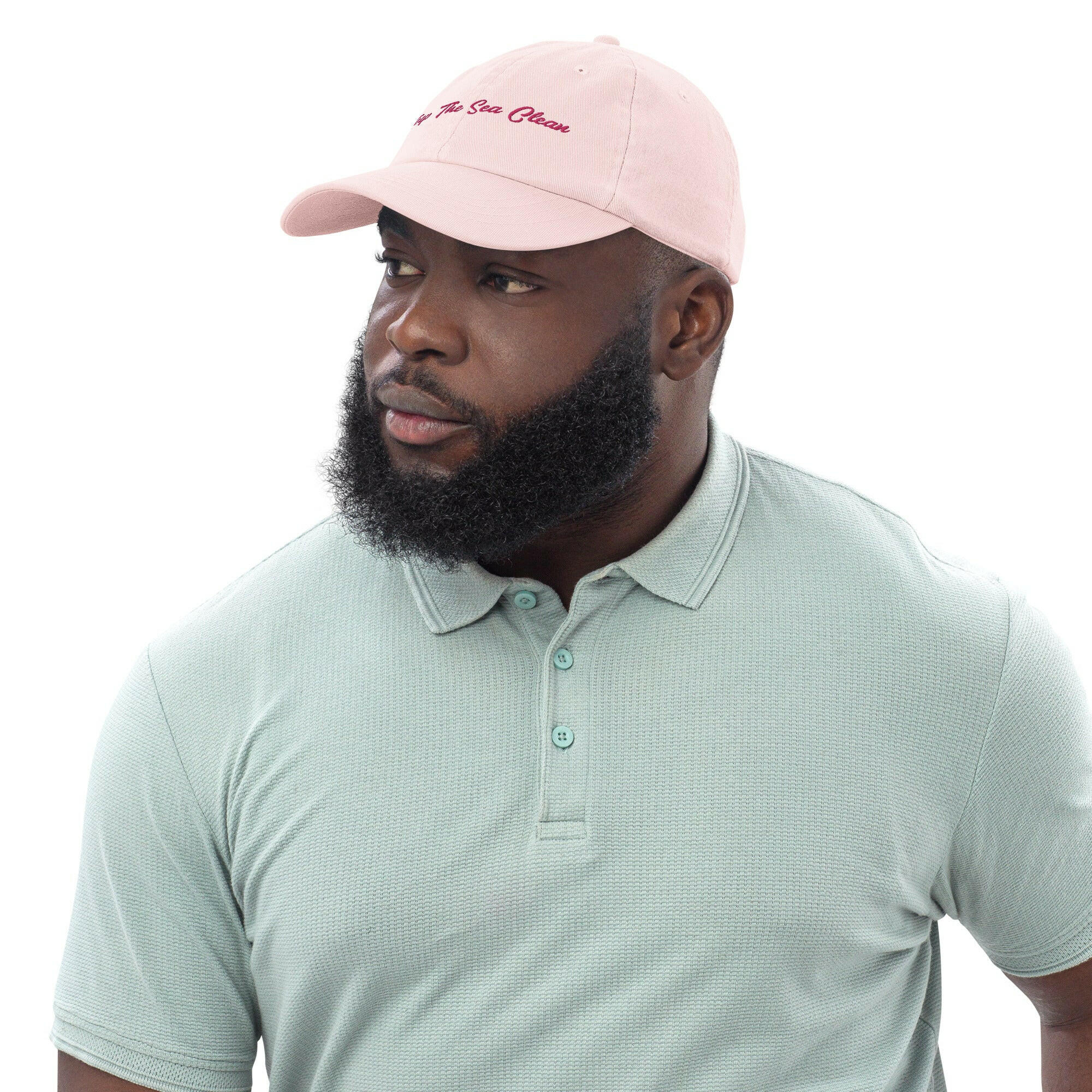 Pastel Baseball Cap Keep The Sea Clean Flamingo