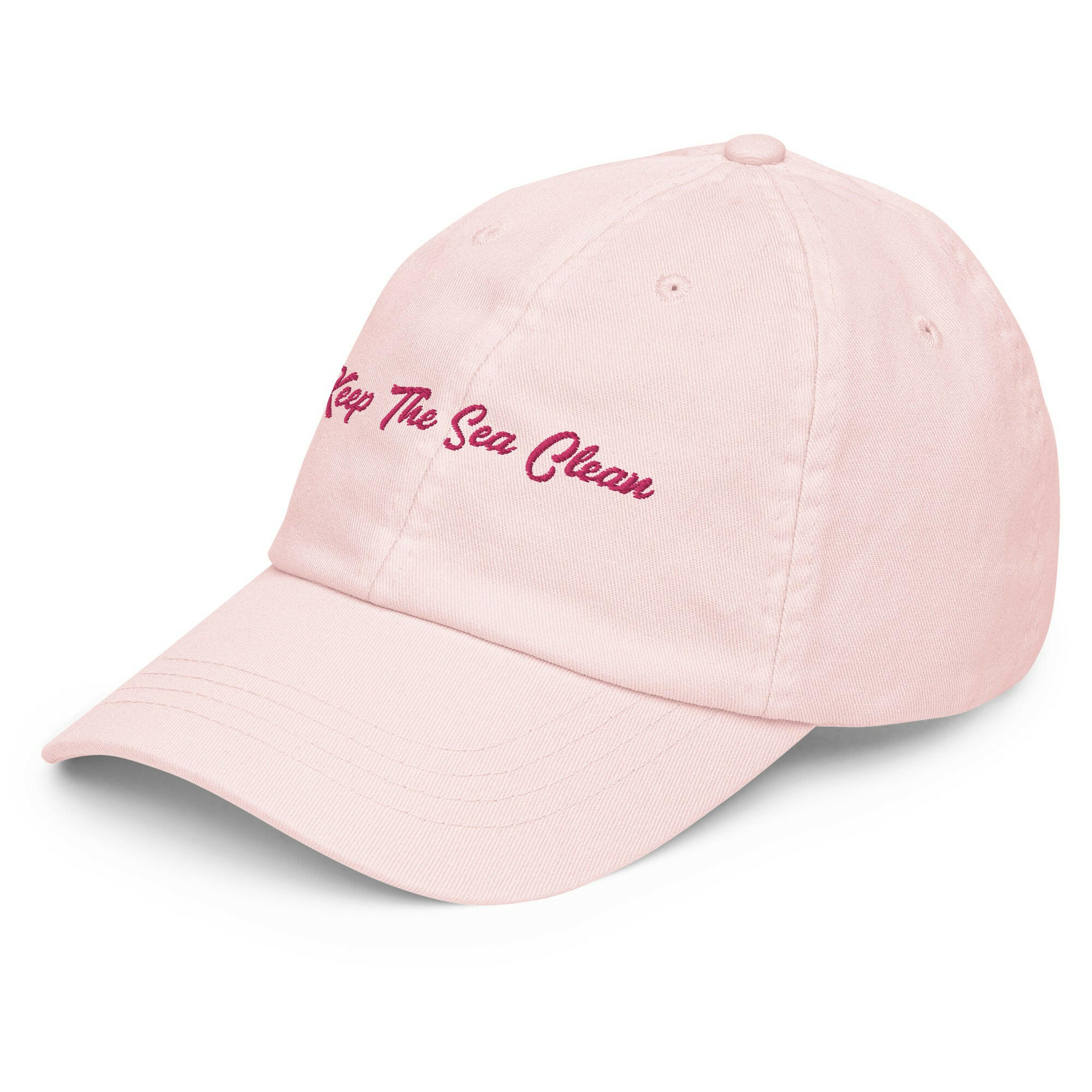 Pastel Baseball Cap Keep The Sea Clean Flamingo