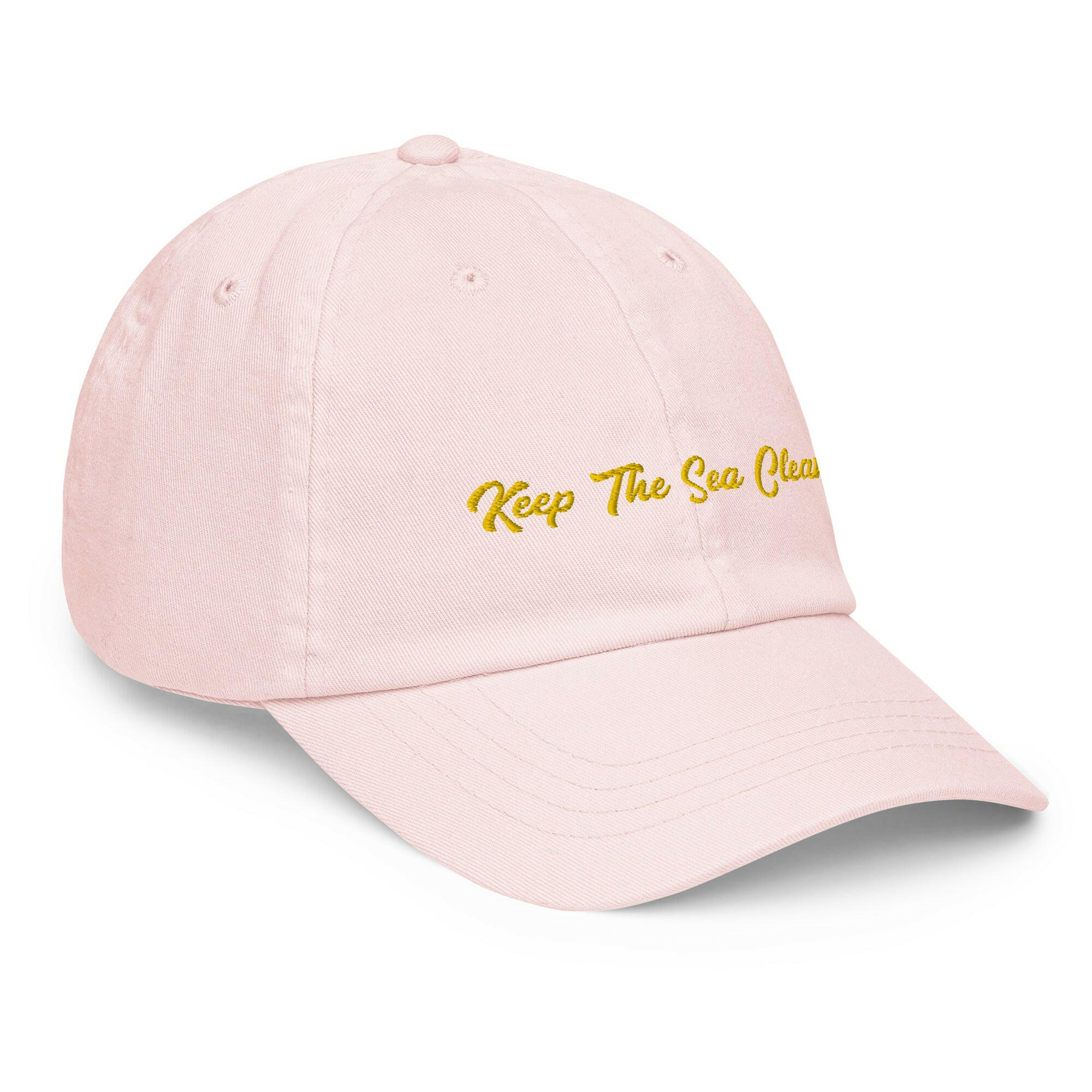 Casquette de baseball pastel Keep The Sea Clean Gold