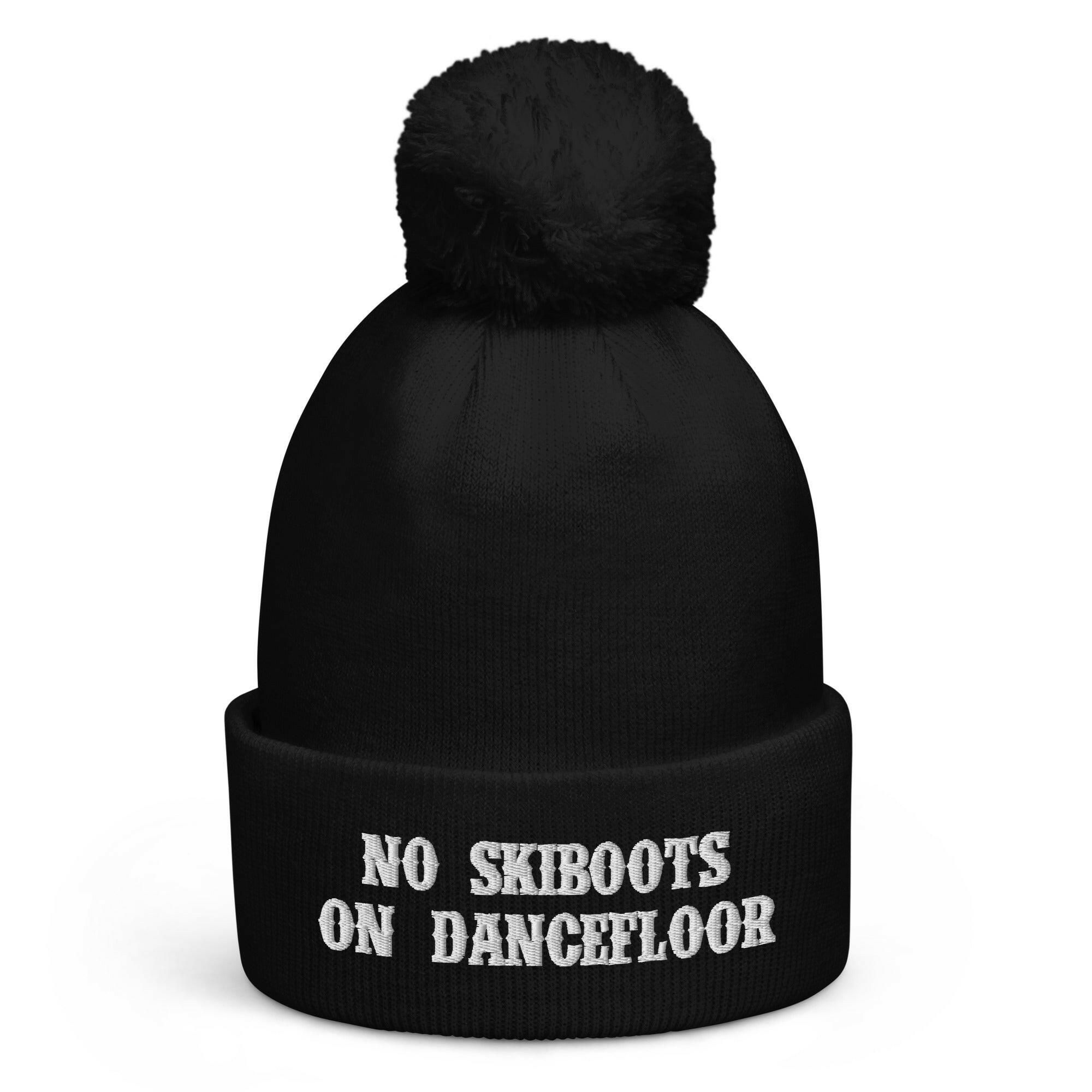 Pom pom beanie No Skiboots on Dancefloor white