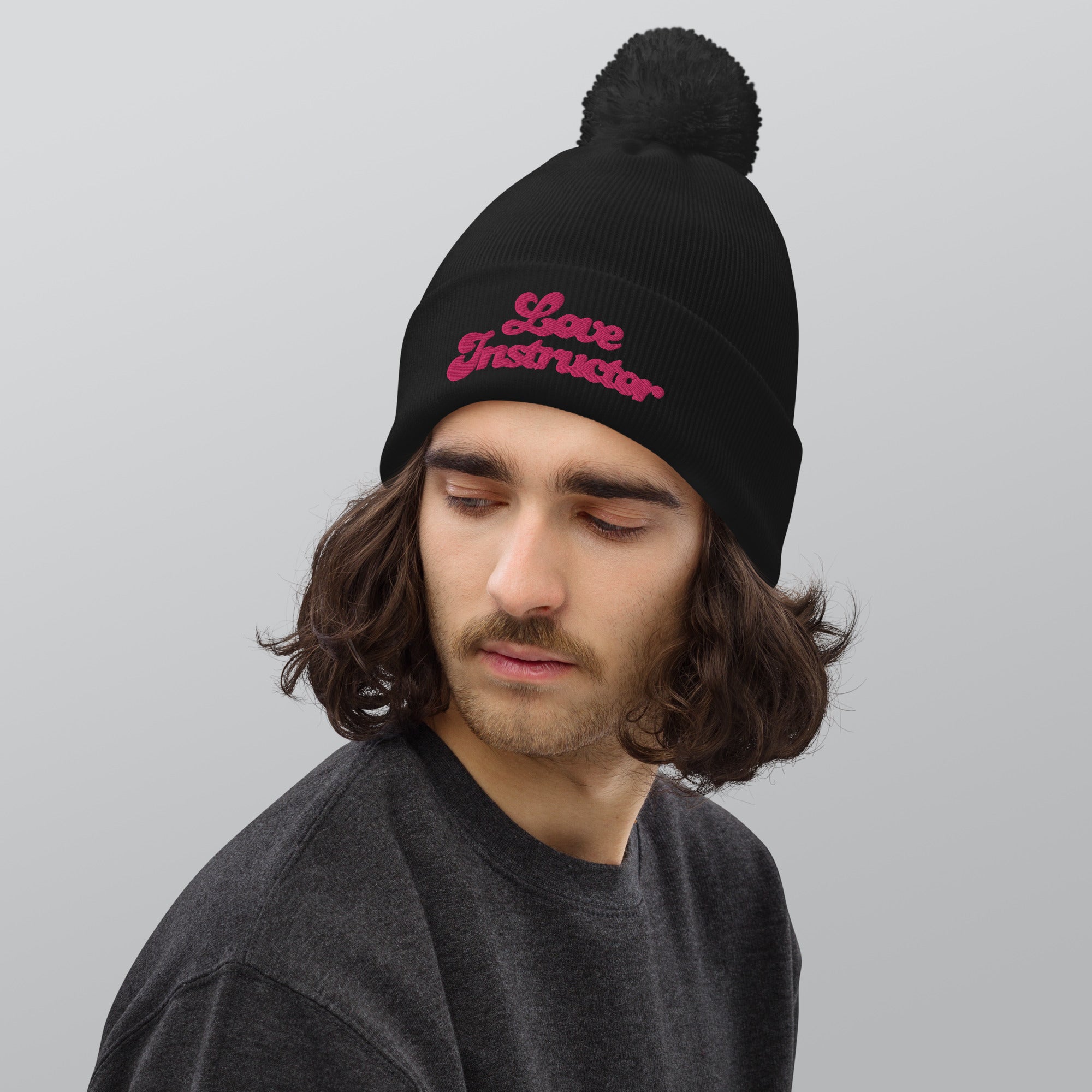 Pom pom beanie Love Instructor Flamingo