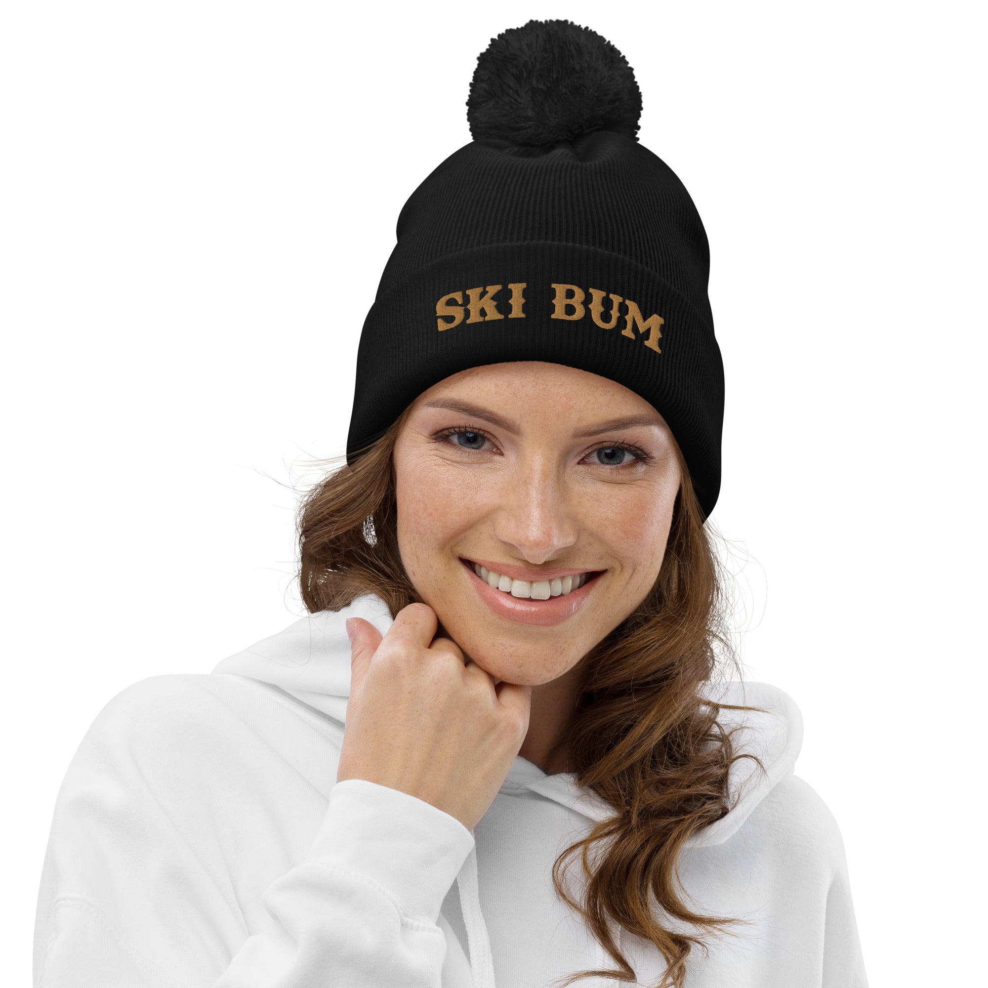 Bonnet à pompon Ski Bum Old Gold