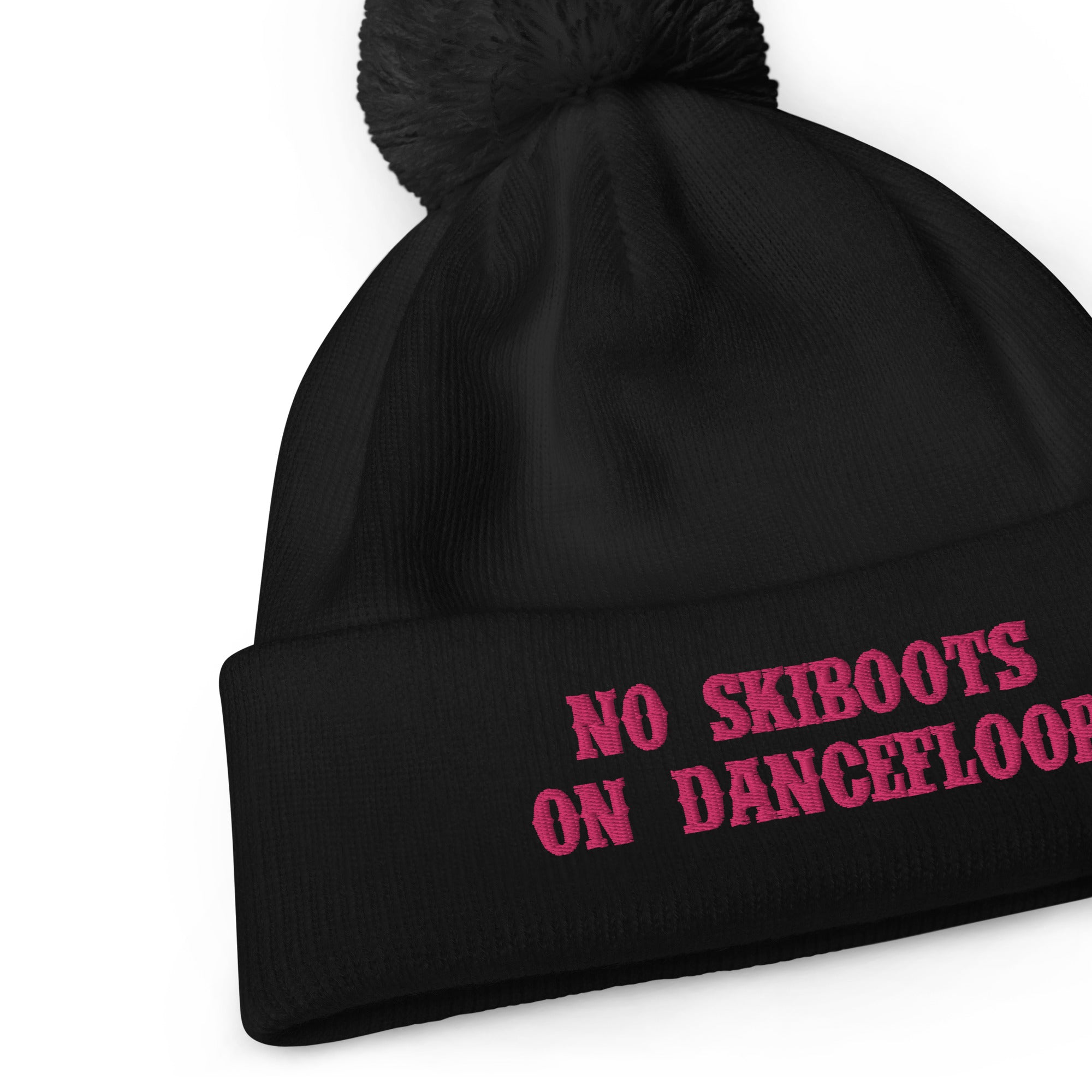 Pom pom beanie No Skiboots on Dancefloor Flamingo