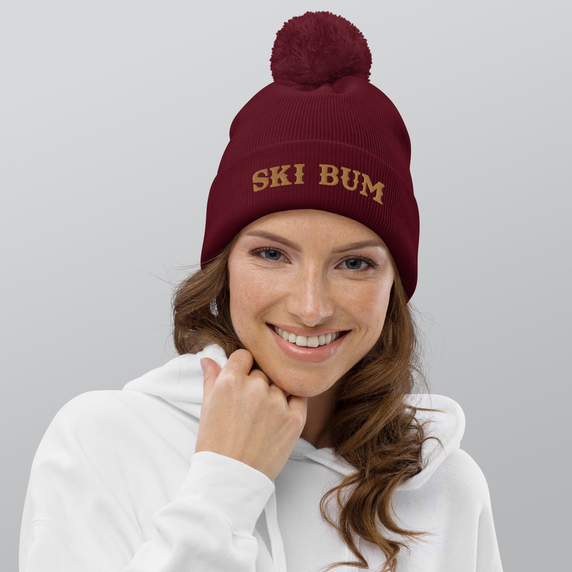 Bonnet à pompon Ski Bum Old Gold