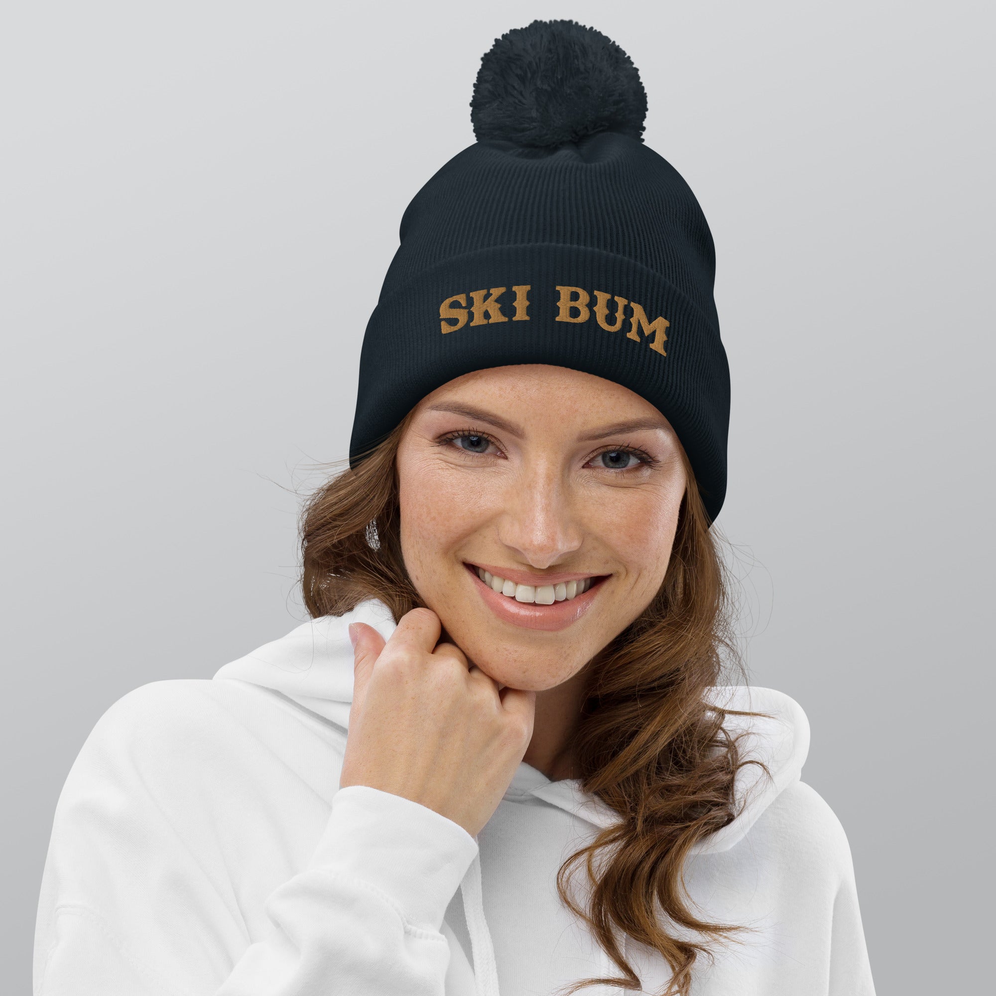 Bonnet à pompon Ski Bum Old Gold