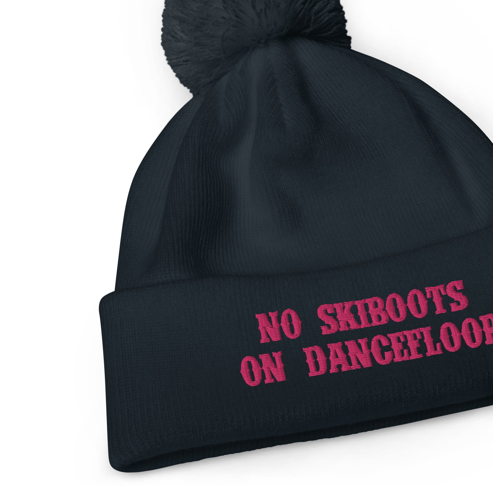 Bonnet à pompon No Skiboots on Dancefloor Flamingo