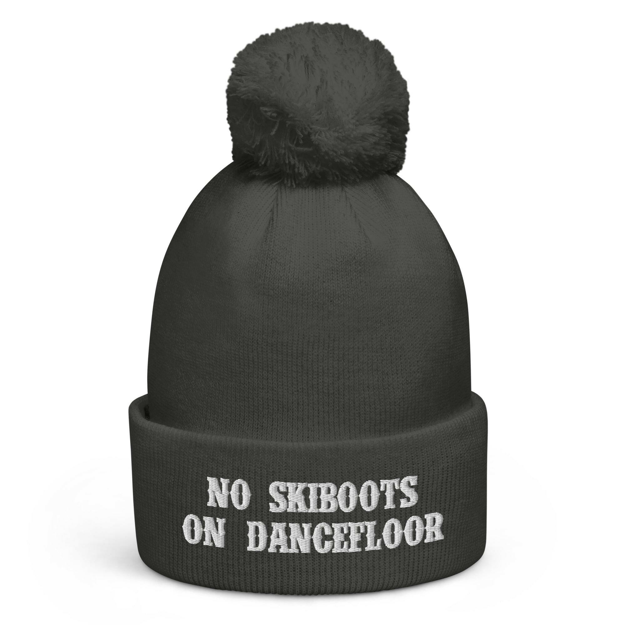 Pom pom beanie No Skiboots on Dancefloor white