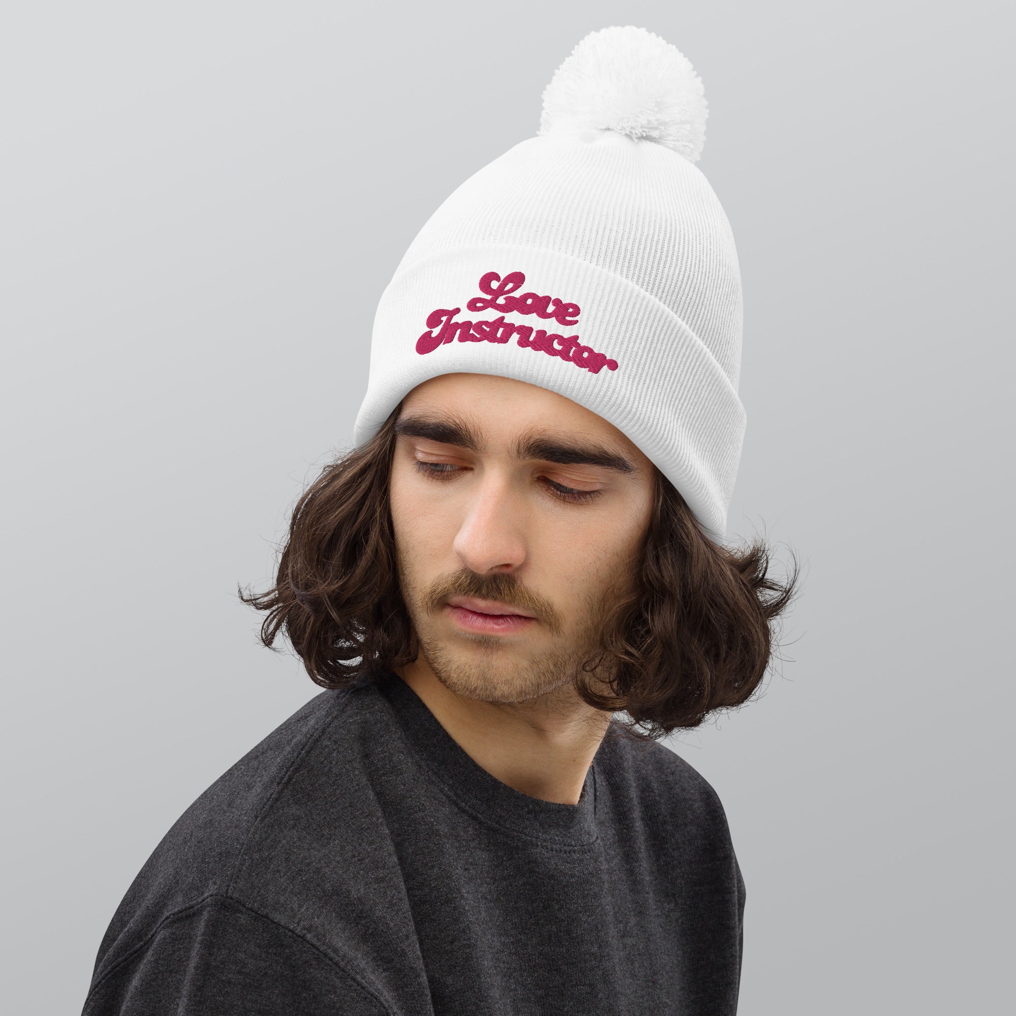 Pom pom beanie Love Instructor Flamingo