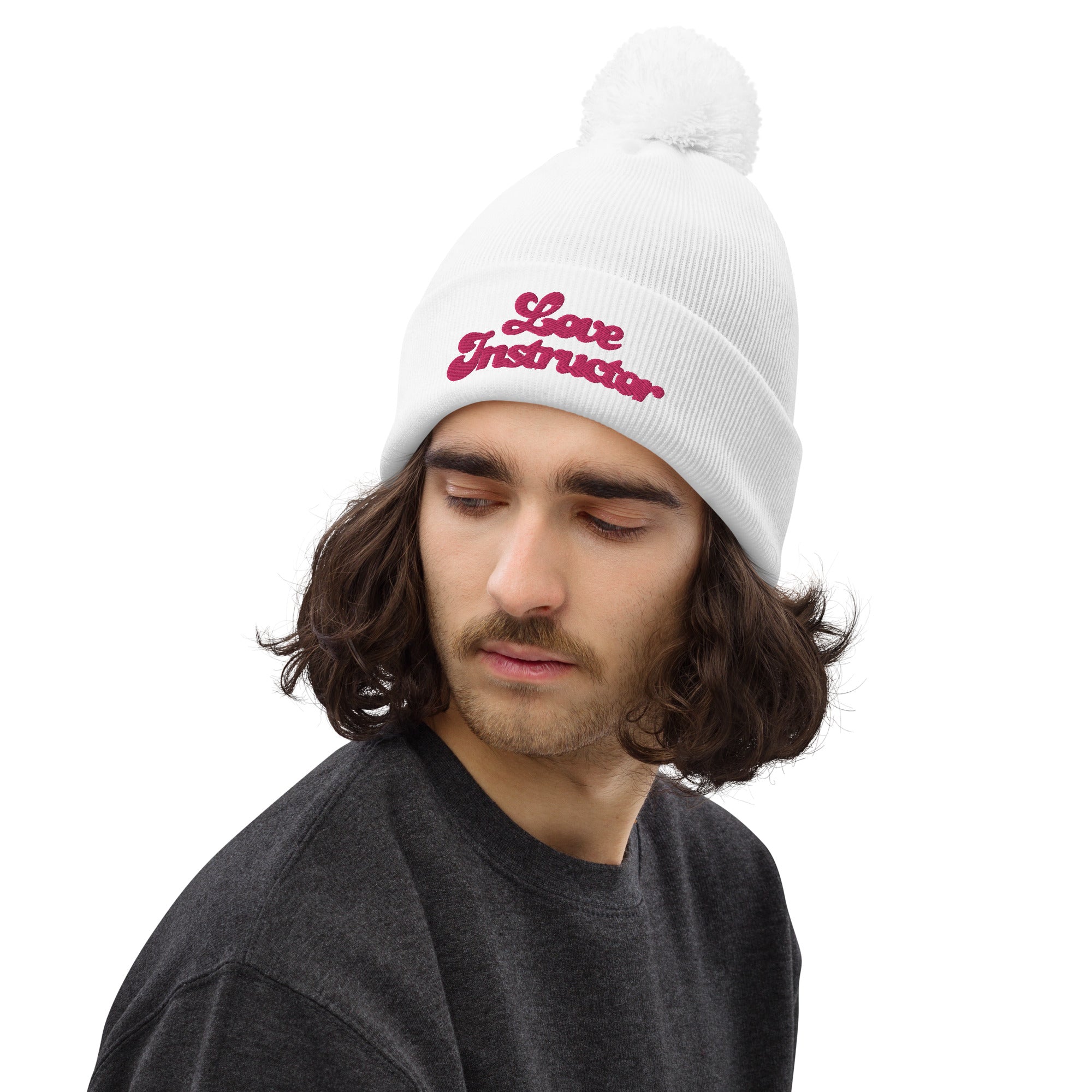 Pom pom beanie Love Instructor Flamingo