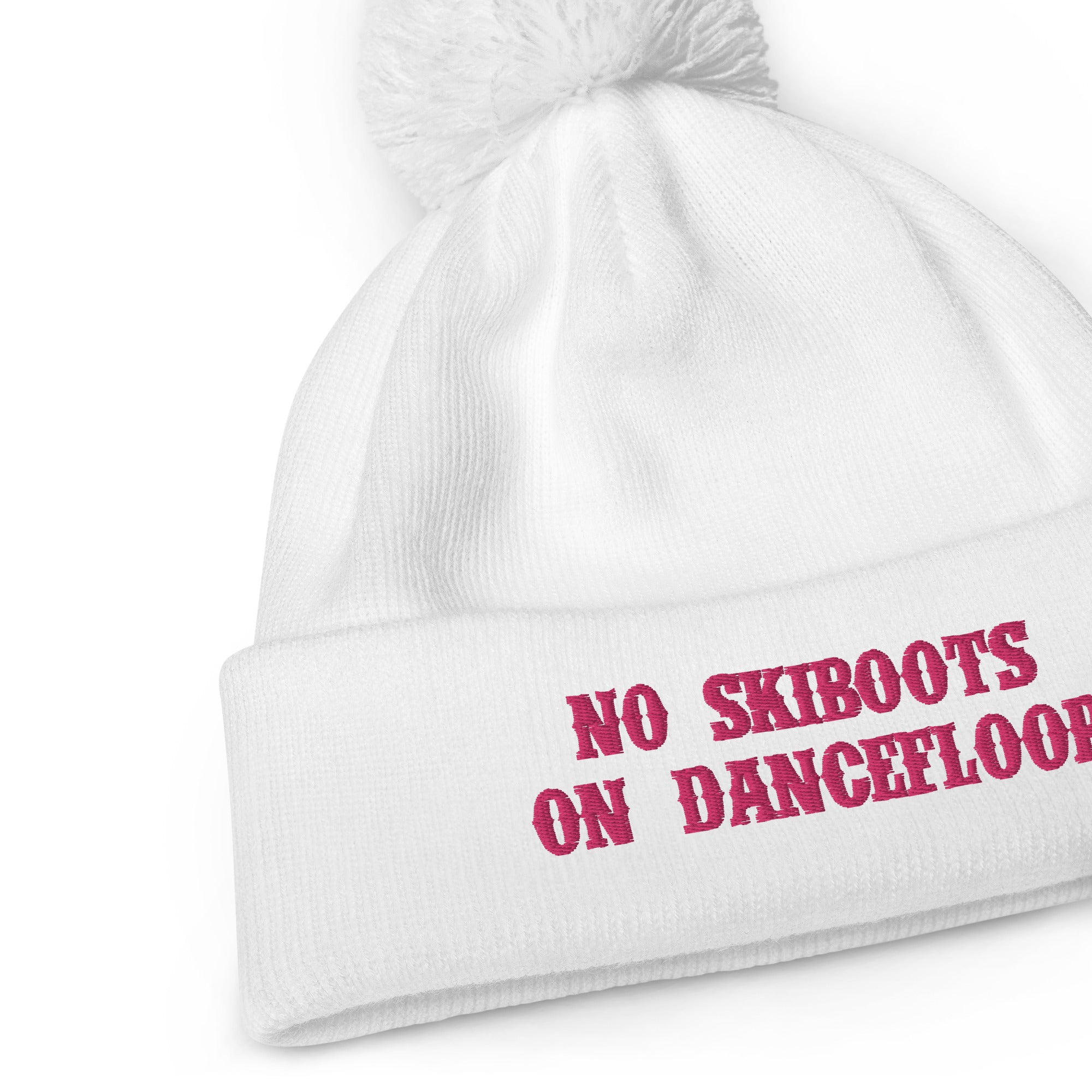 Bonnet à pompon No Skiboots on Dancefloor Flamingo