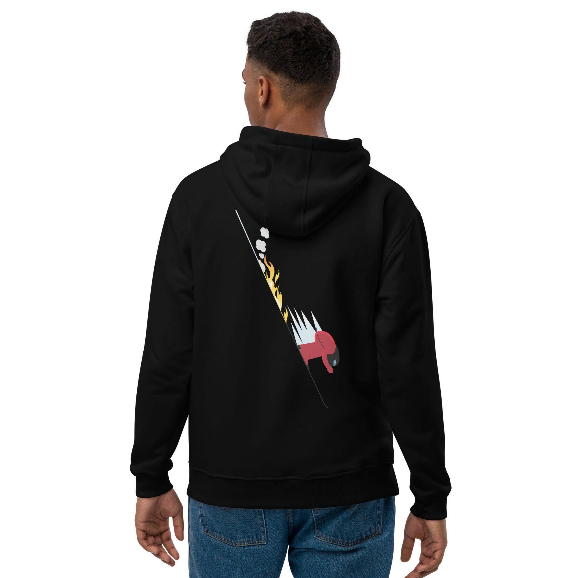 Premium eco hoodie Which skier are you? Speed Skier (front & back)