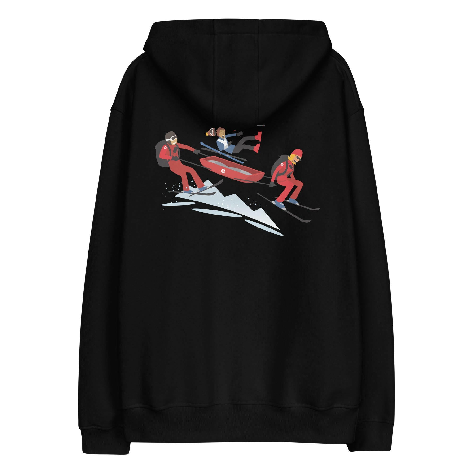 Premium eco hoodie Which skier are you? Ski Patrol (front & back)