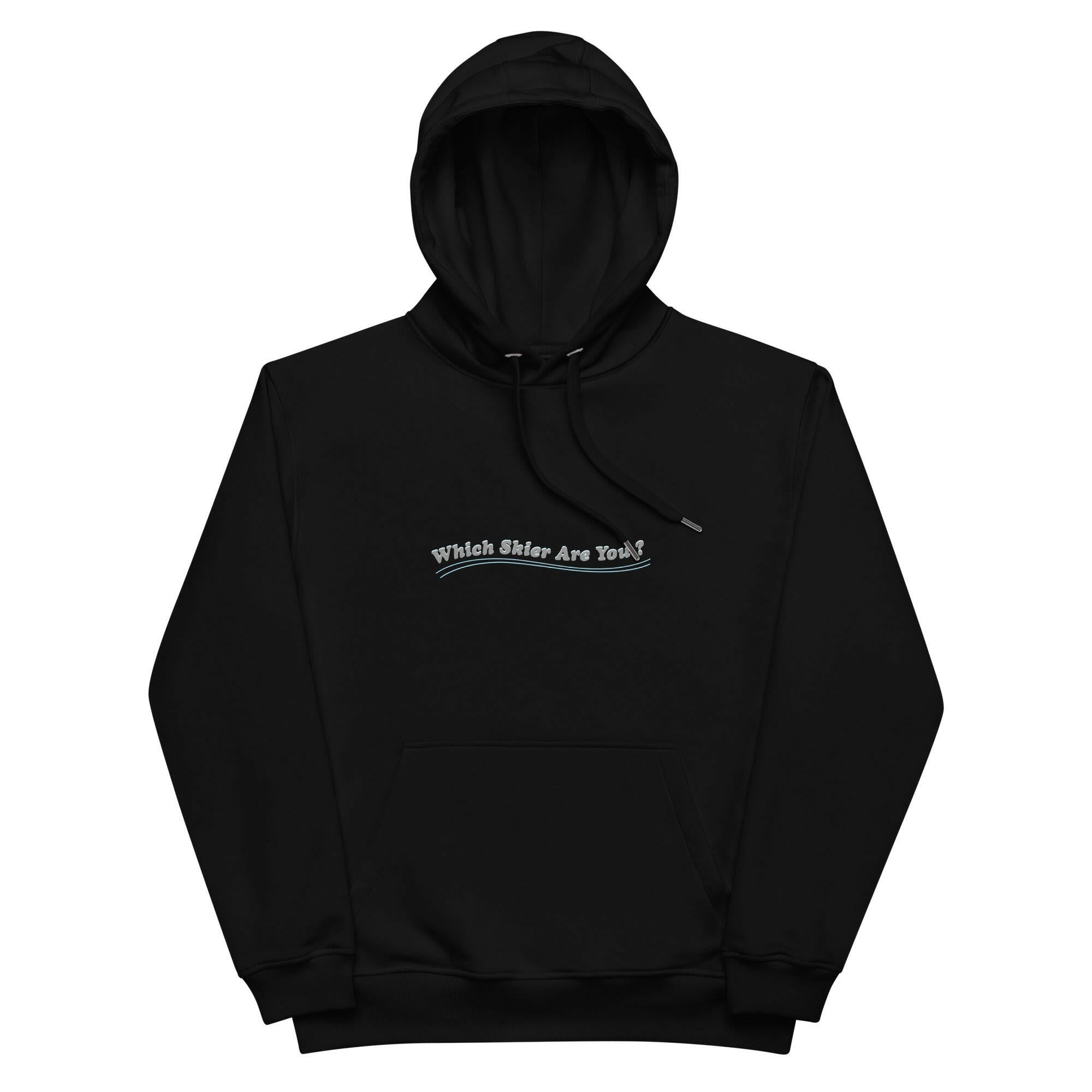 Premium eco hoodie Which skier are you? Ski Patrol (front & back)