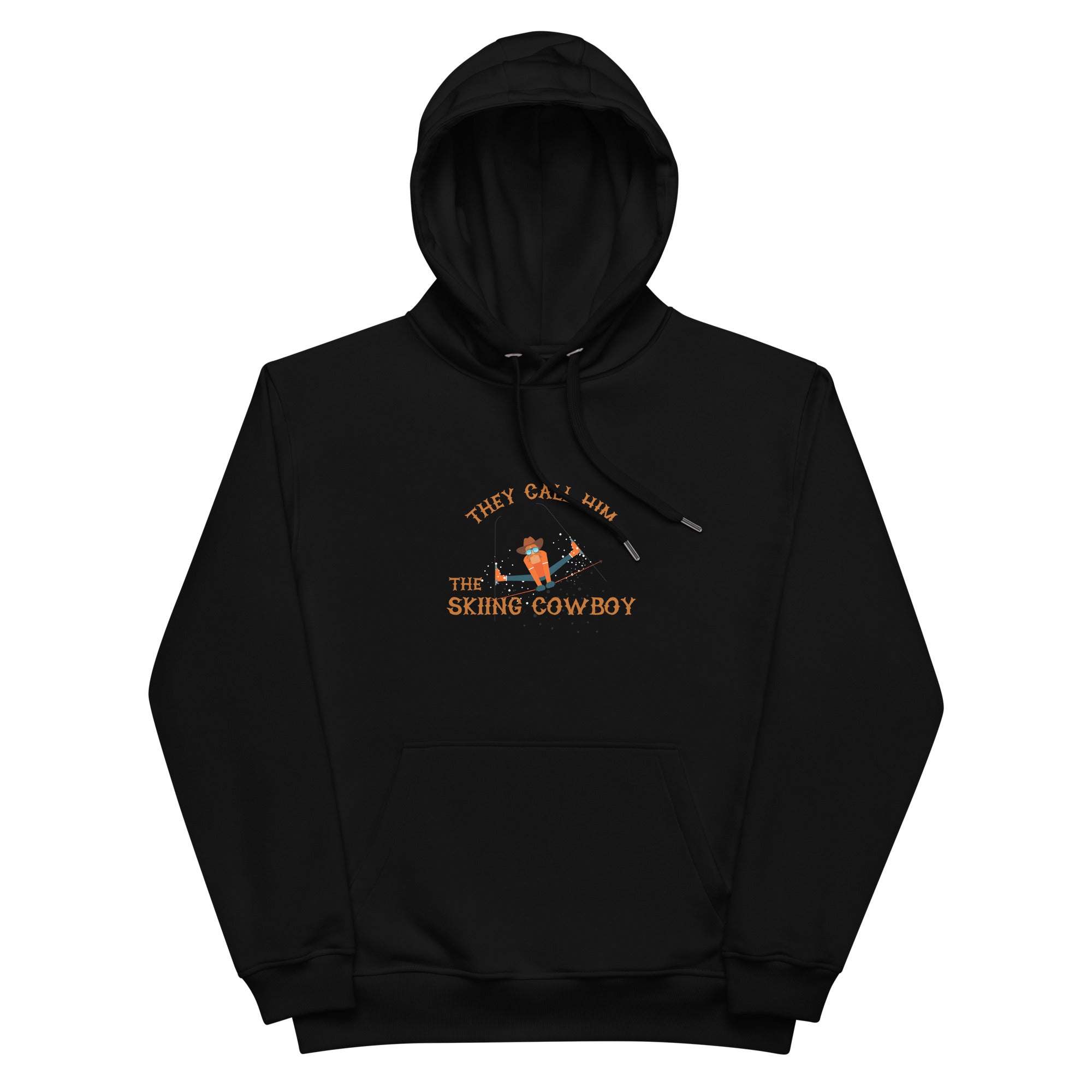 Premium eco hoodie The Skiing Cowboy