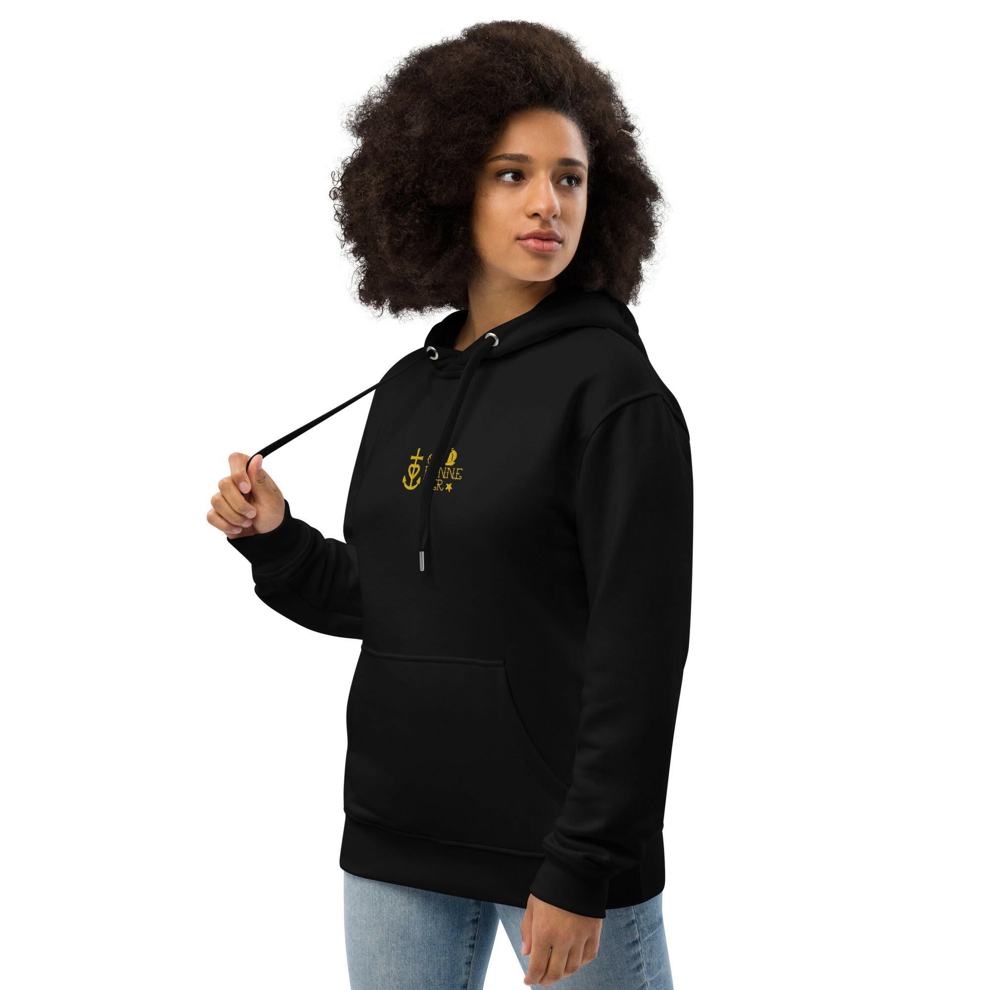 Premium eco hoodie Oh Bonne Mer 2 small embroided pattern on front