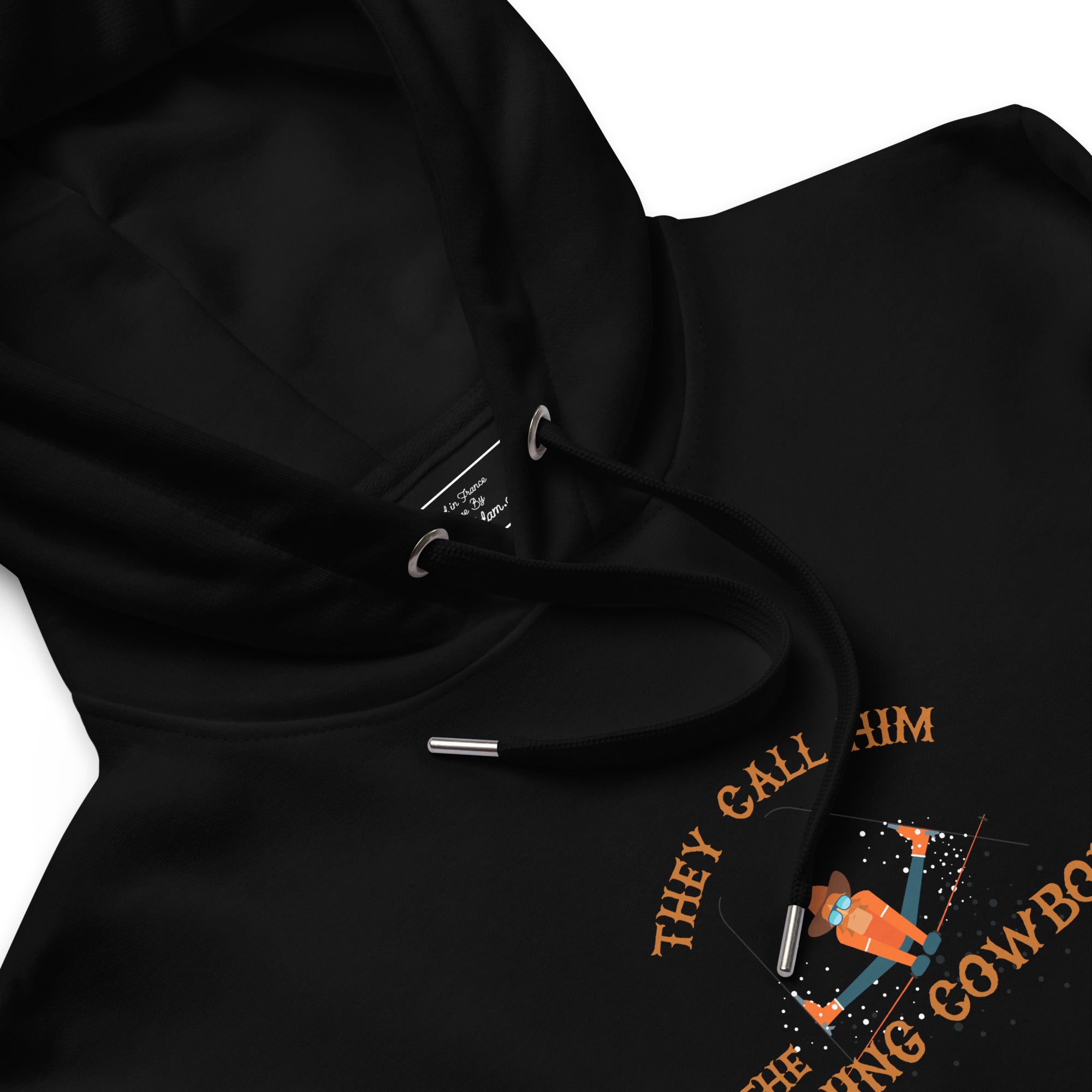 Premium eco hoodie The Skiing Cowboy